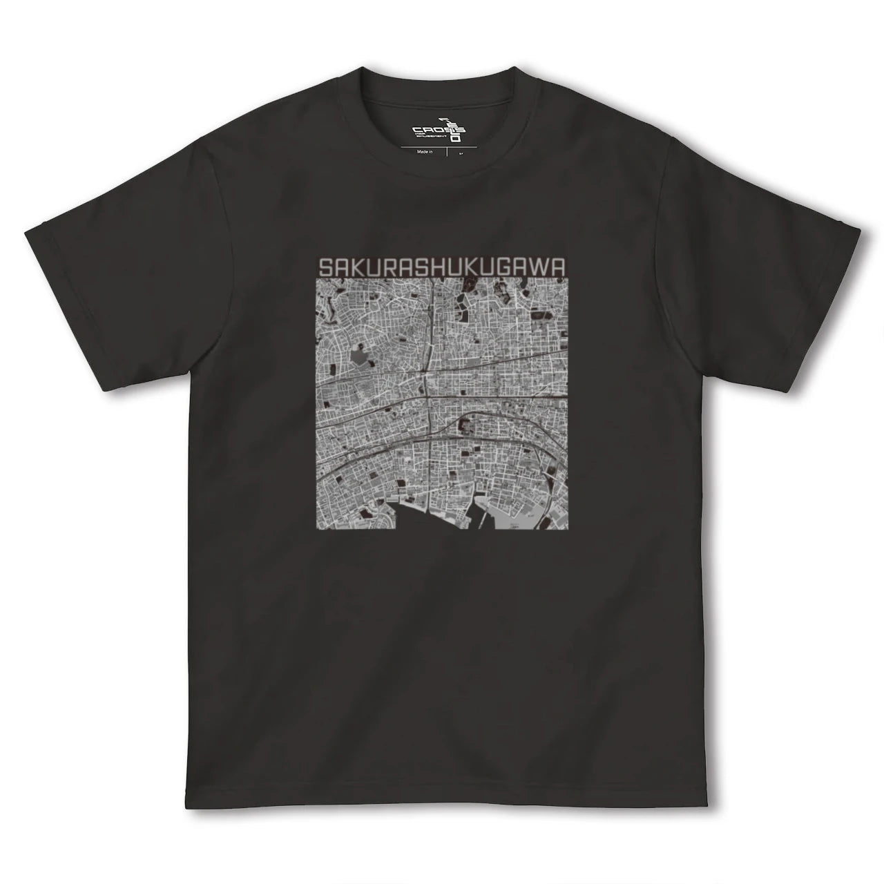 【さくら夙川(兵庫県)】地図柄ヘビーウェイトTシャツ