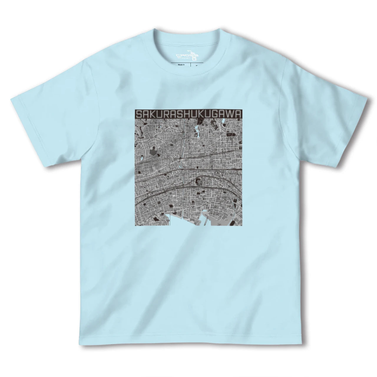 【さくら夙川(兵庫県)】地図柄ヘビーウェイトTシャツ