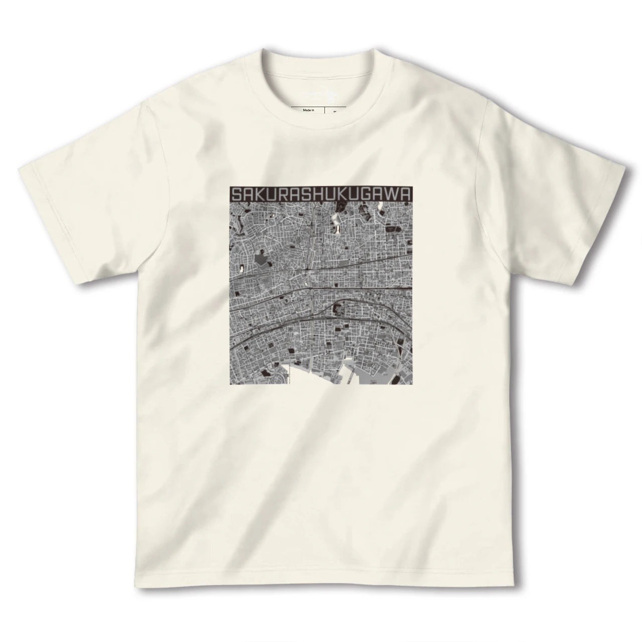 【さくら夙川(兵庫県)】地図柄ヘビーウェイトTシャツ