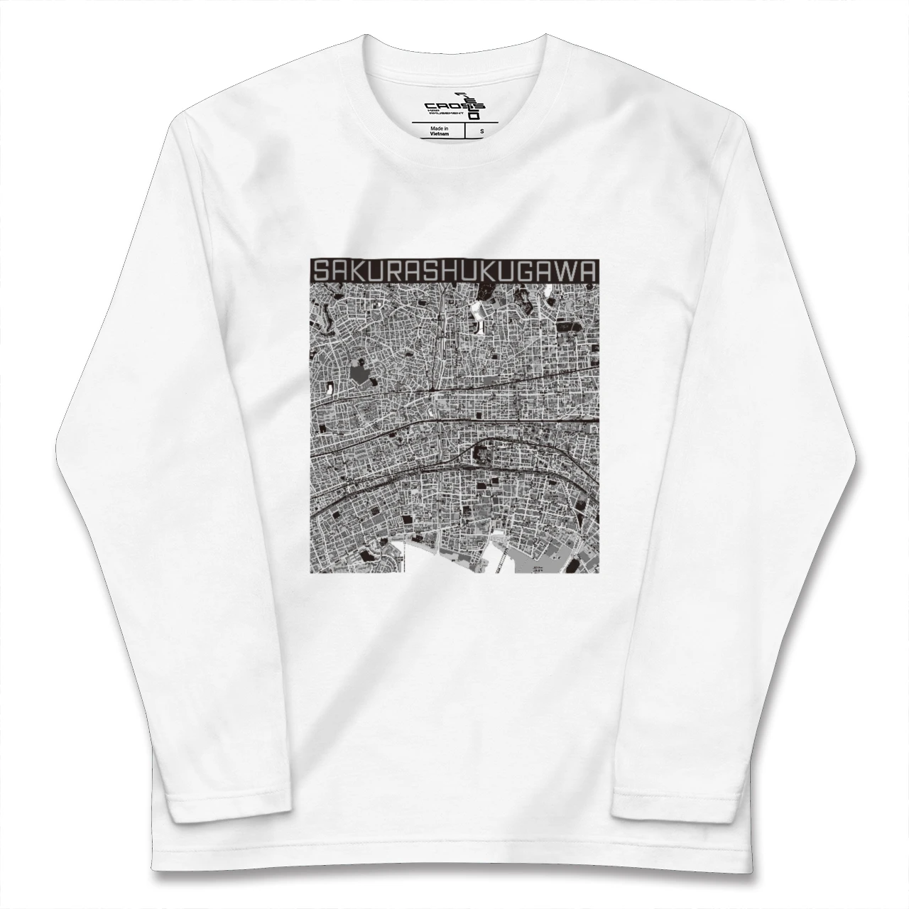 【さくら夙川(兵庫県)】地図柄ロングスリーブTシャツ