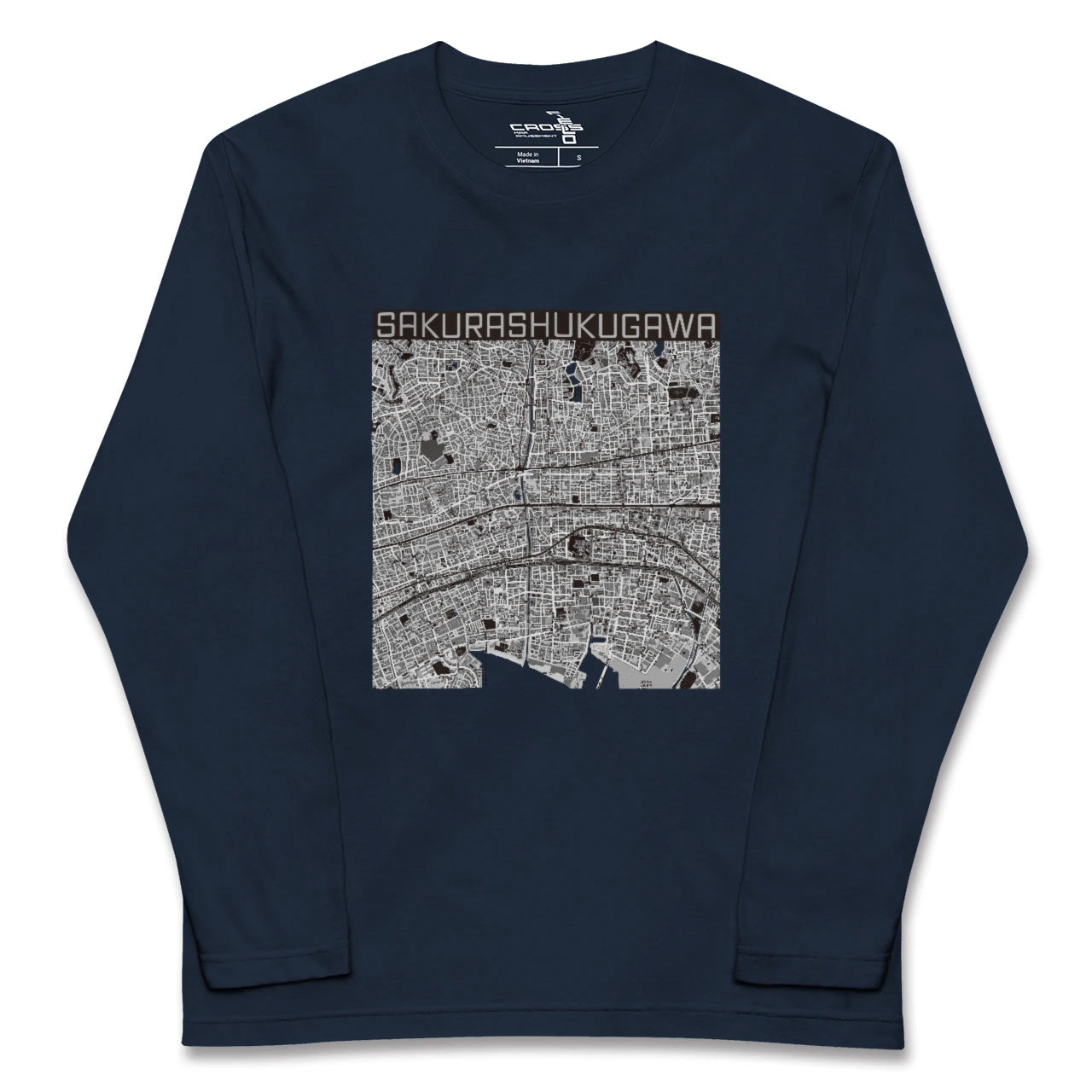 【さくら夙川(兵庫県)】地図柄ロングスリーブTシャツ