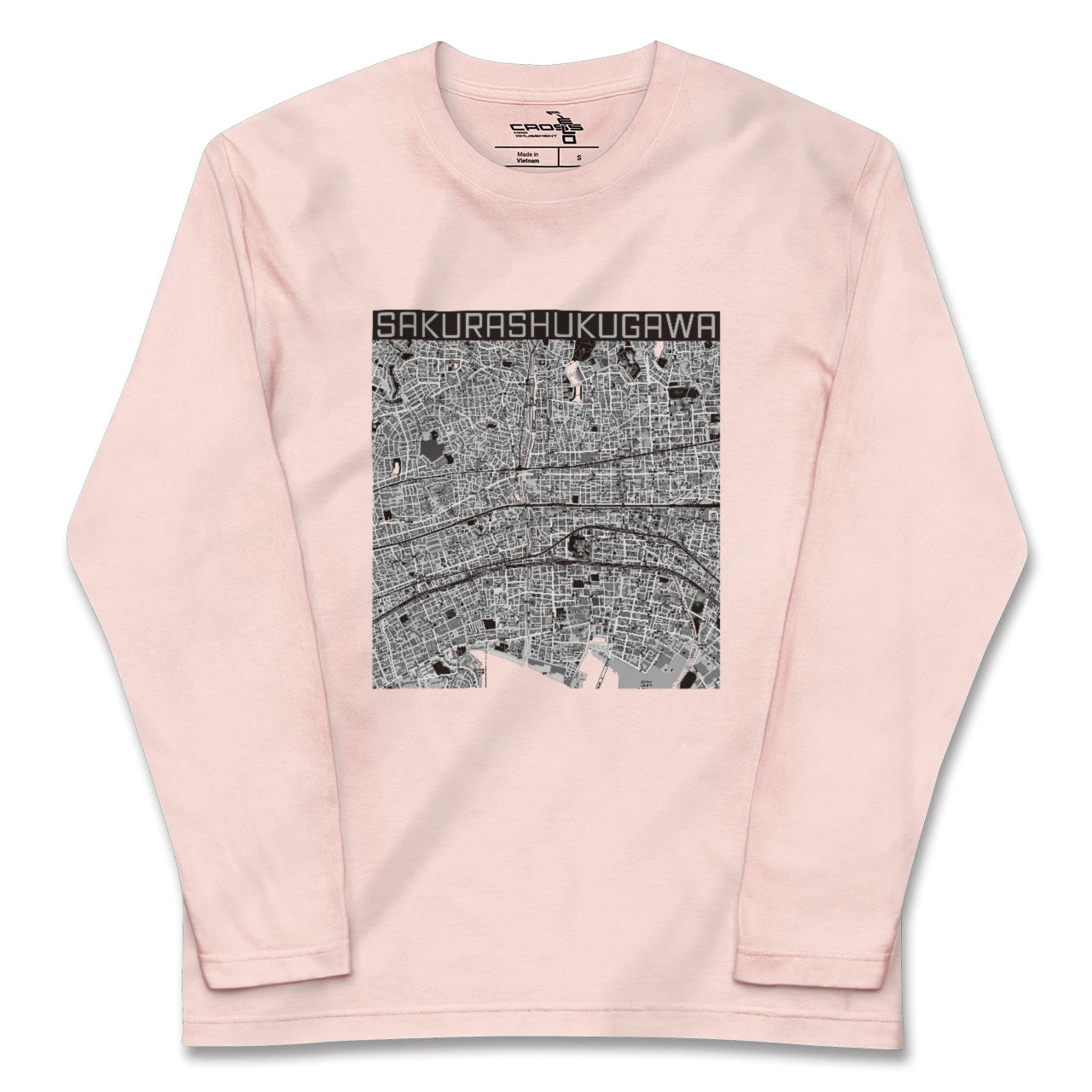 【さくら夙川(兵庫県)】地図柄ロングスリーブTシャツ