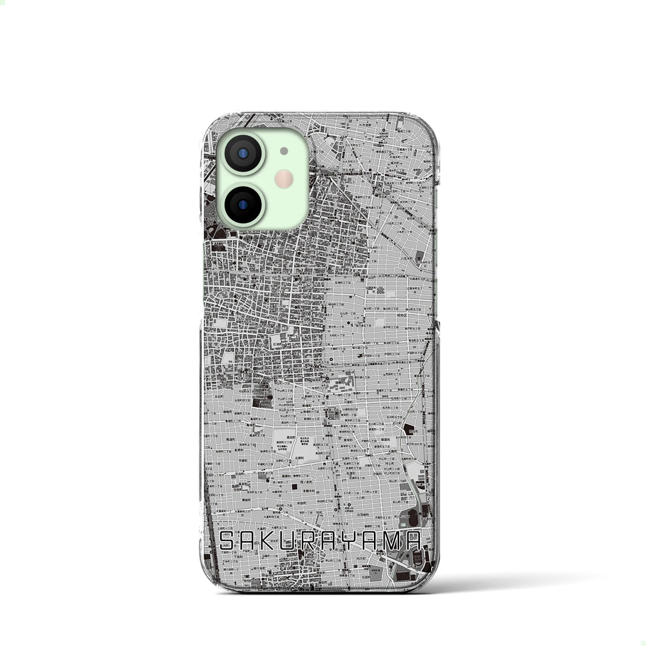 【桜山(愛知県)】地図柄iPhoneケース(クリアタイプ)