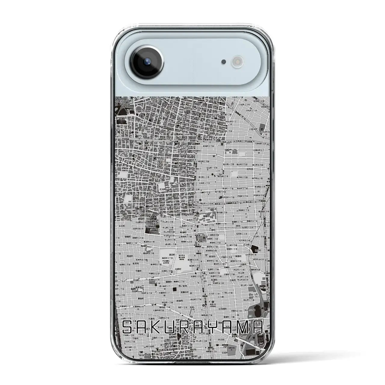 【桜山(愛知県)】地図柄iPhoneケース(クリアタイプ)