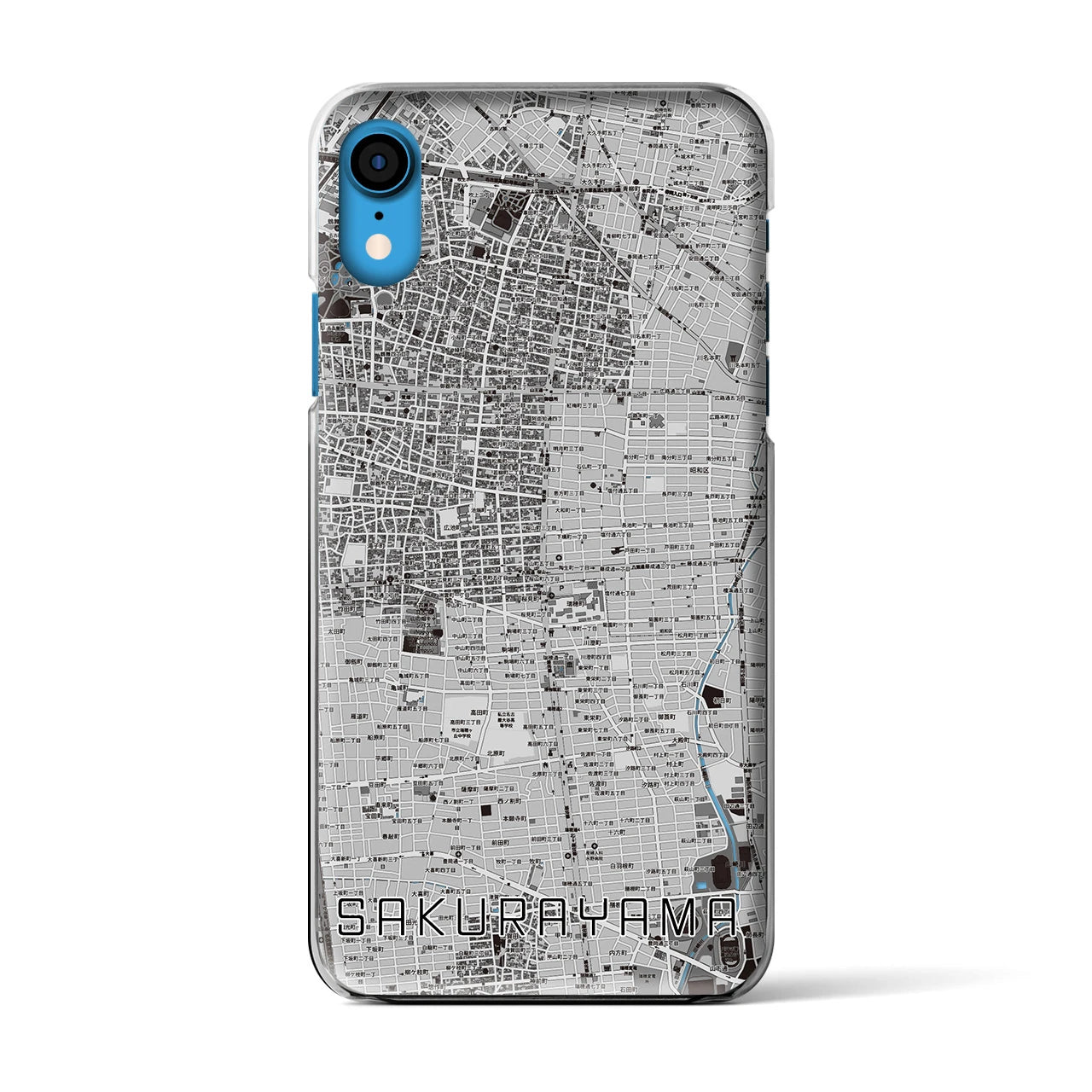 【桜山(愛知県)】地図柄iPhoneケース(クリアタイプ)