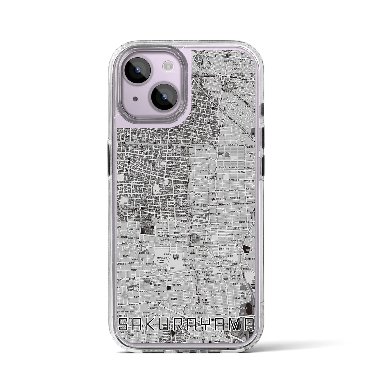 【桜山(愛知県)】地図柄iPhoneケース(MagSafeタイプ)