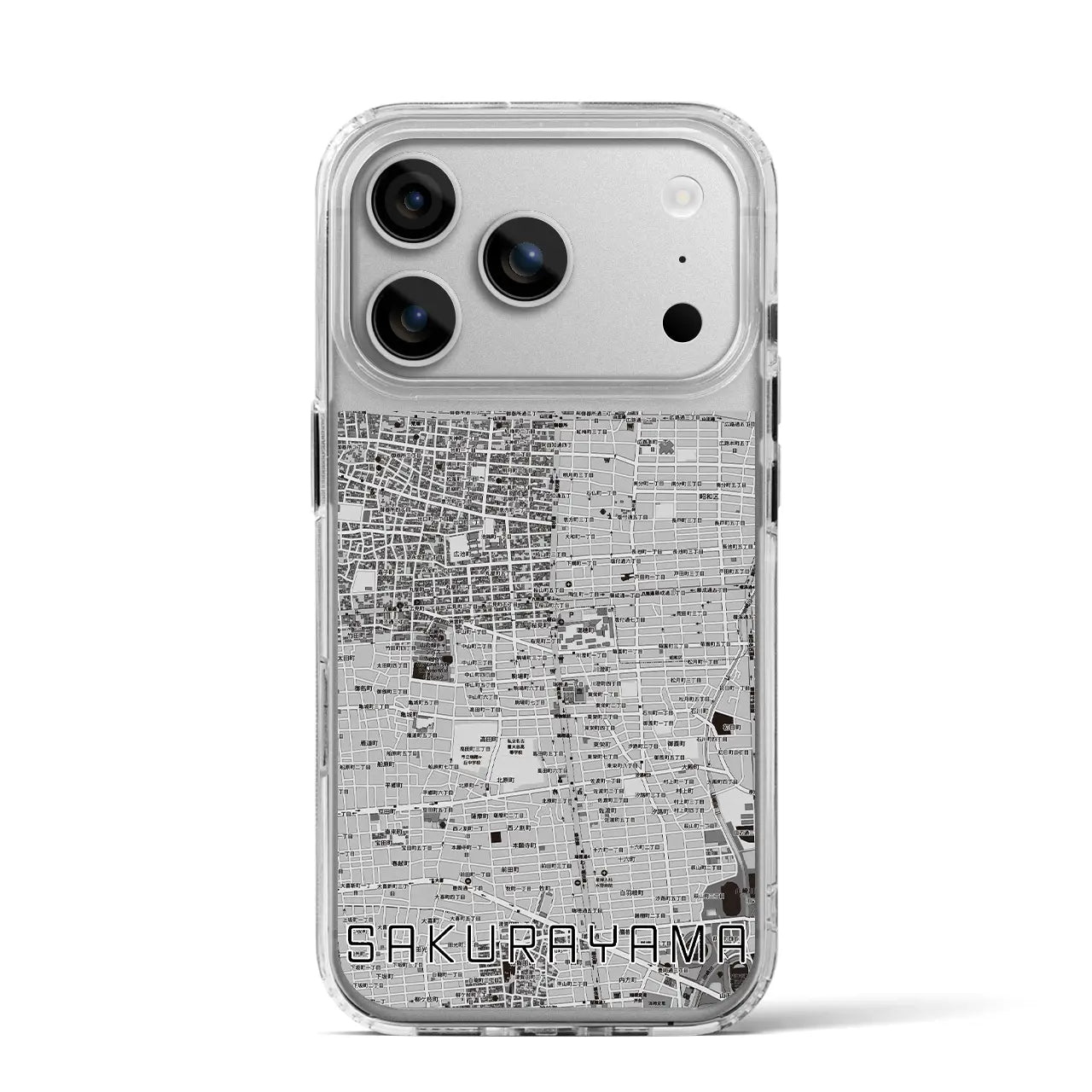 【桜山(愛知県)】地図柄iPhoneケース(MagSafeタイプ)