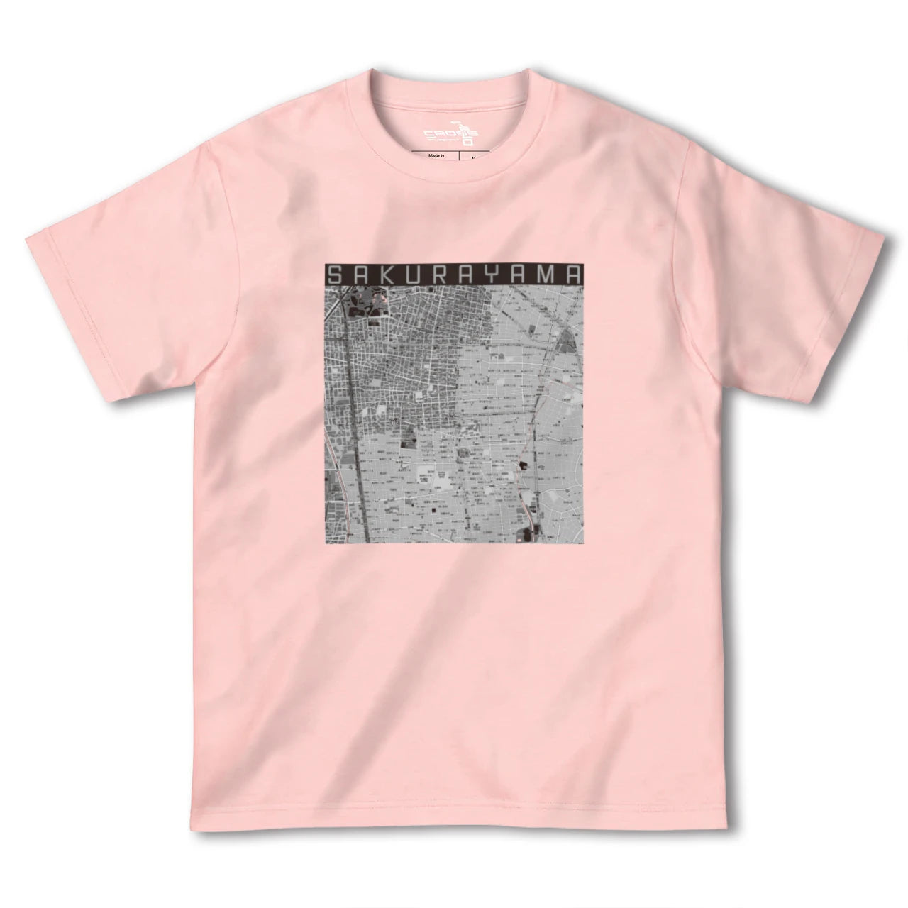 【桜山(愛知県)】地図柄ヘビーウェイトTシャツ