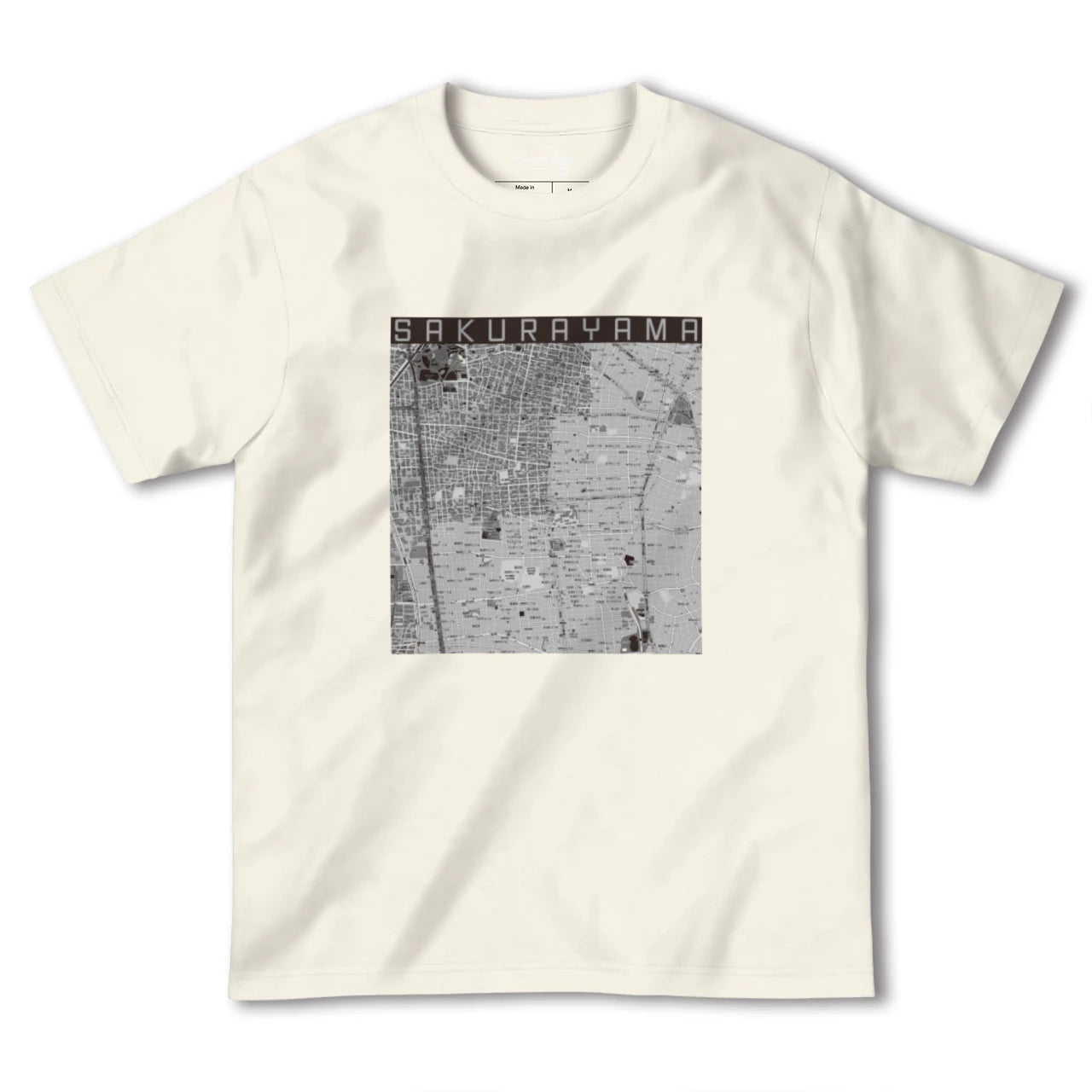 【桜山(愛知県)】地図柄ヘビーウェイトTシャツ