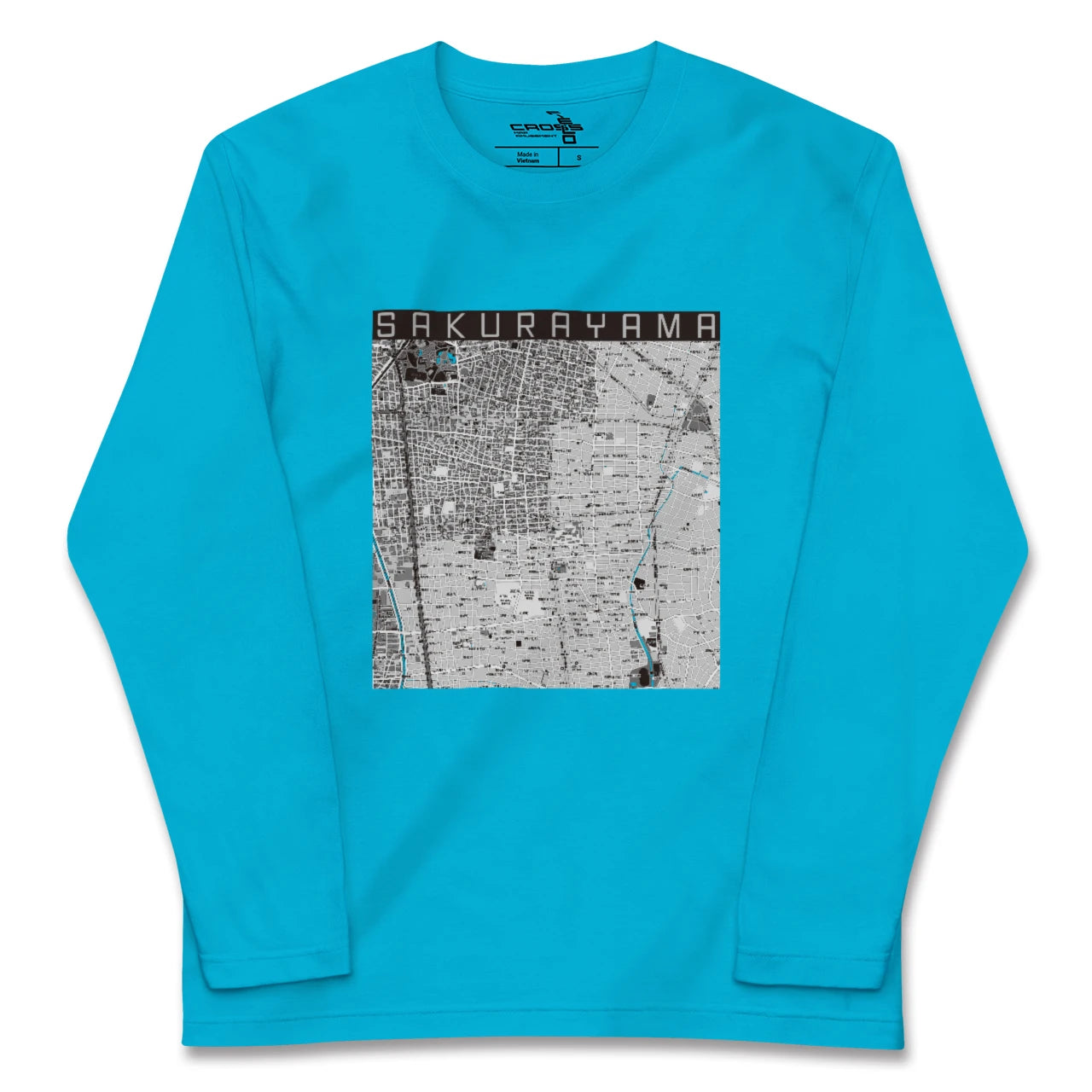 【桜山(愛知県)】地図柄ロングスリーブTシャツ