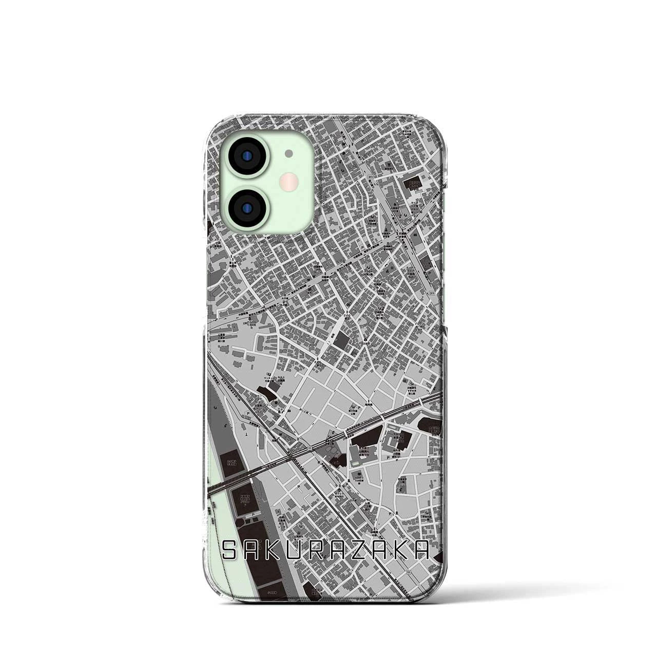 【桜坂(東京都)】地図柄iPhoneケース(クリアタイプ)