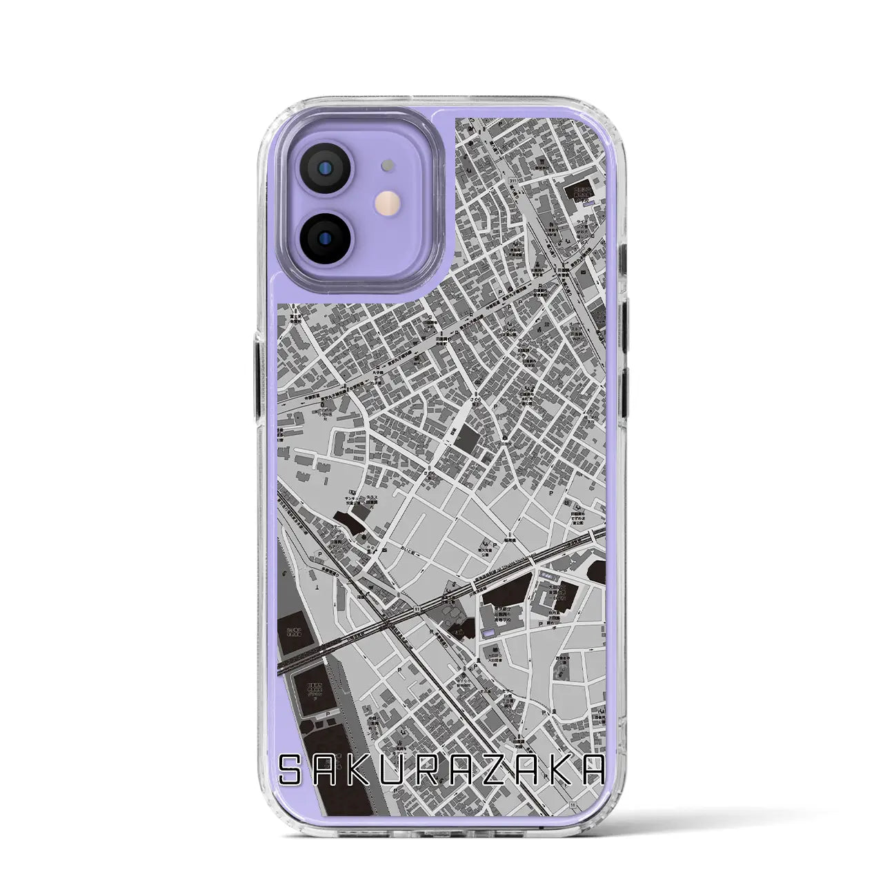 【桜坂(東京都)】地図柄iPhoneケース(MagSafeタイプ)