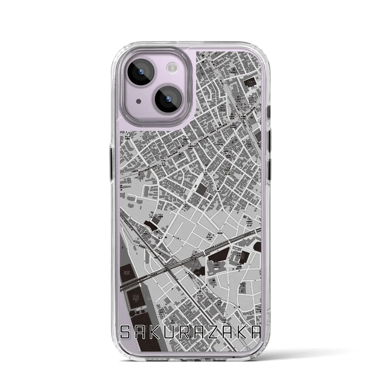 【桜坂(東京都)】地図柄iPhoneケース(MagSafeタイプ)