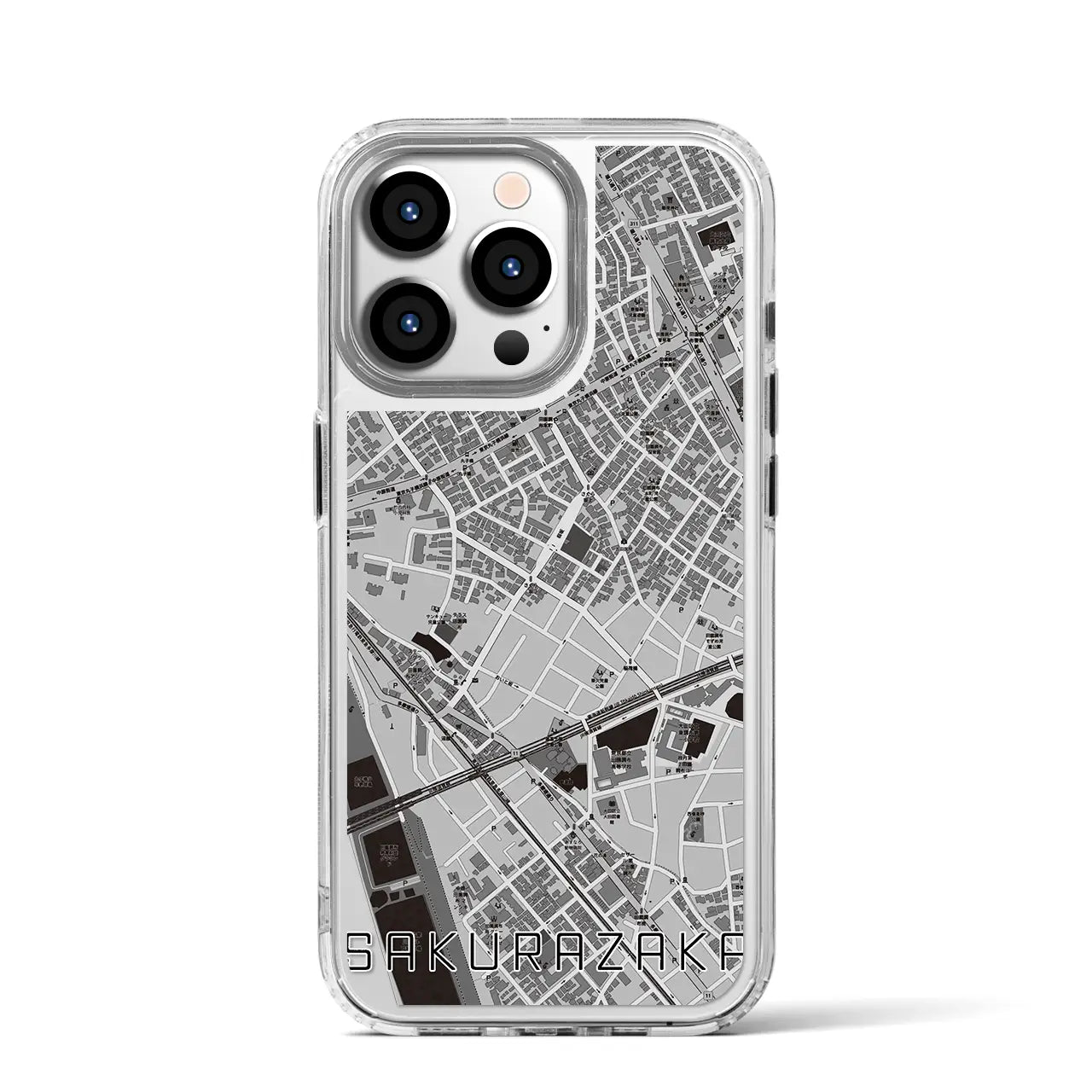 【桜坂(東京都)】地図柄iPhoneケース(MagSafeタイプ)