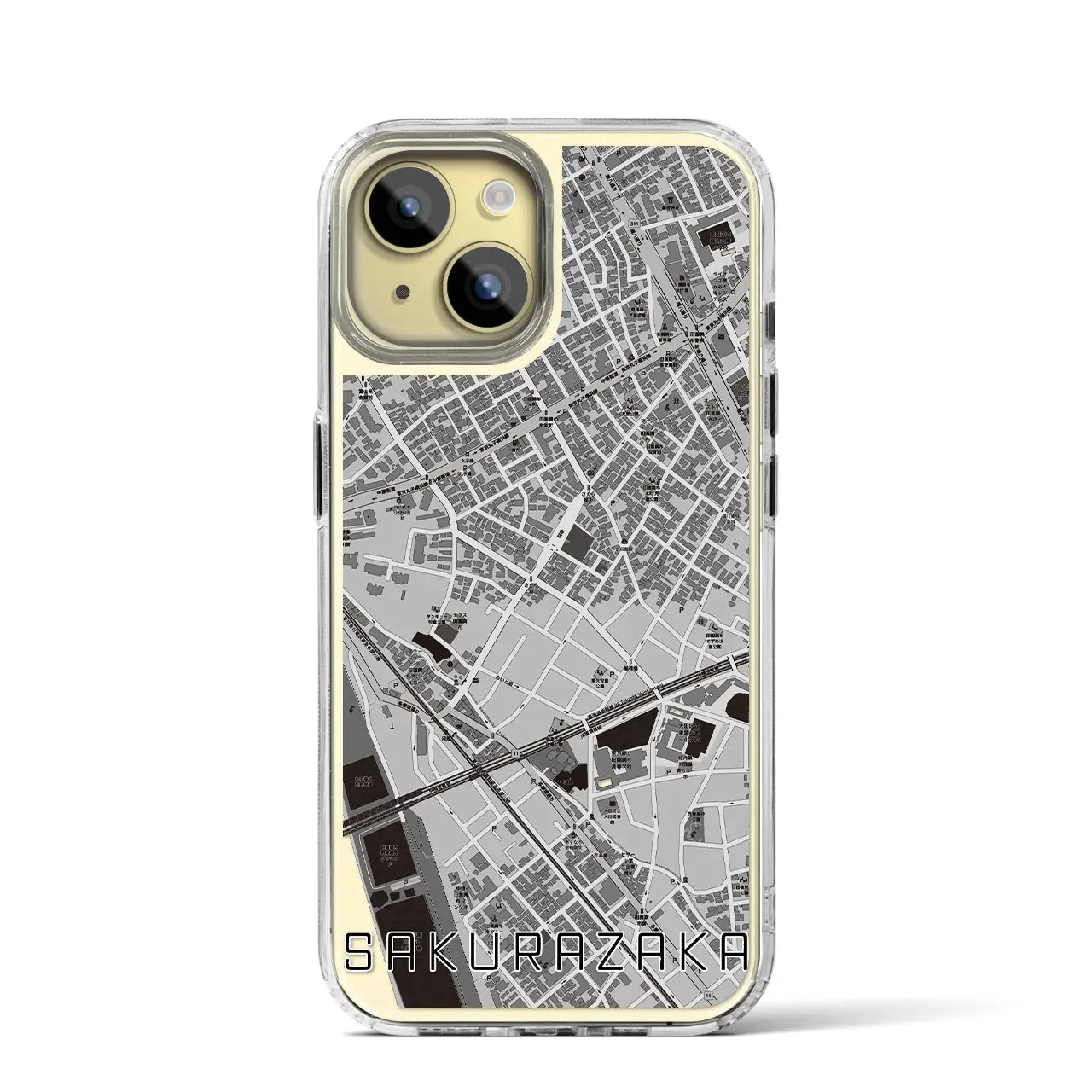 【桜坂(東京都)】地図柄iPhoneケース(MagSafeタイプ)