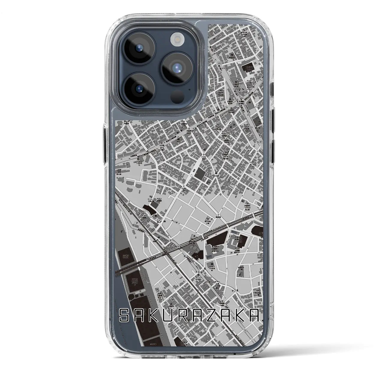 【桜坂(東京都)】地図柄iPhoneケース(MagSafeタイプ)