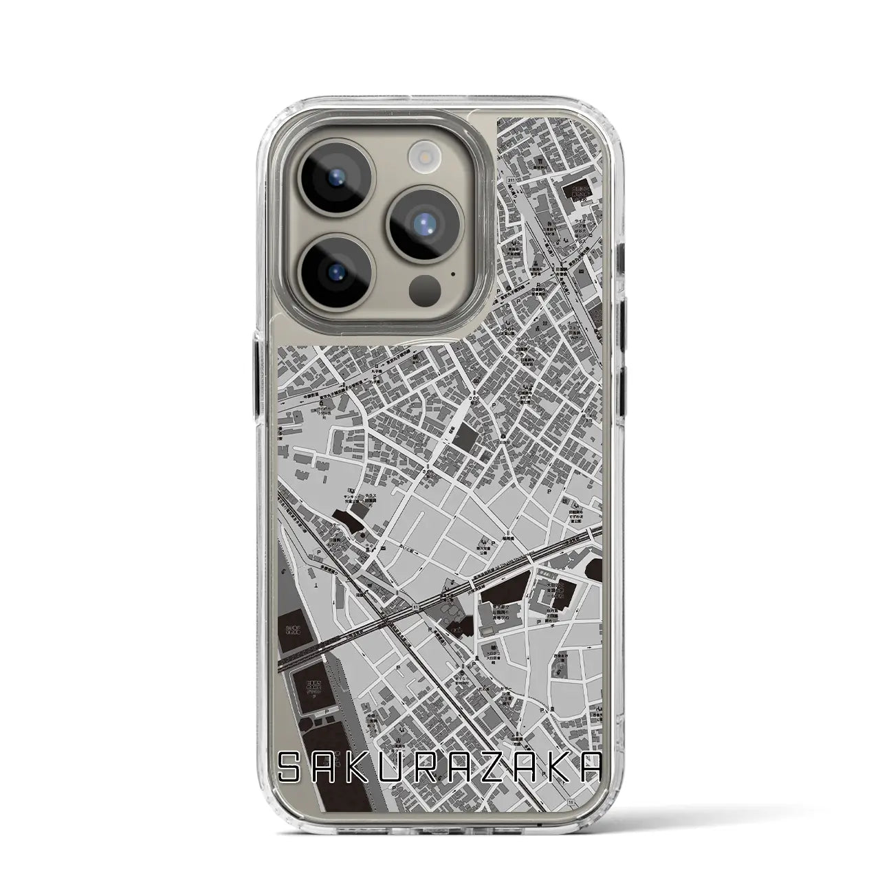 【桜坂(東京都)】地図柄iPhoneケース(MagSafeタイプ)