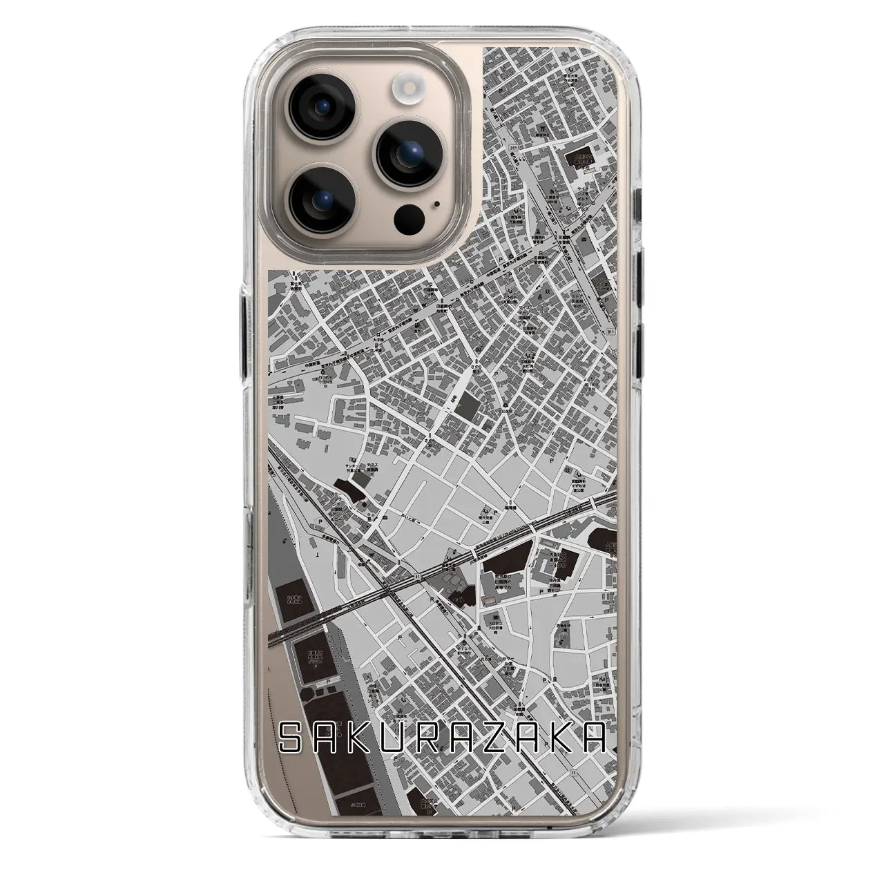 【桜坂(東京都)】地図柄iPhoneケース(MagSafeタイプ)