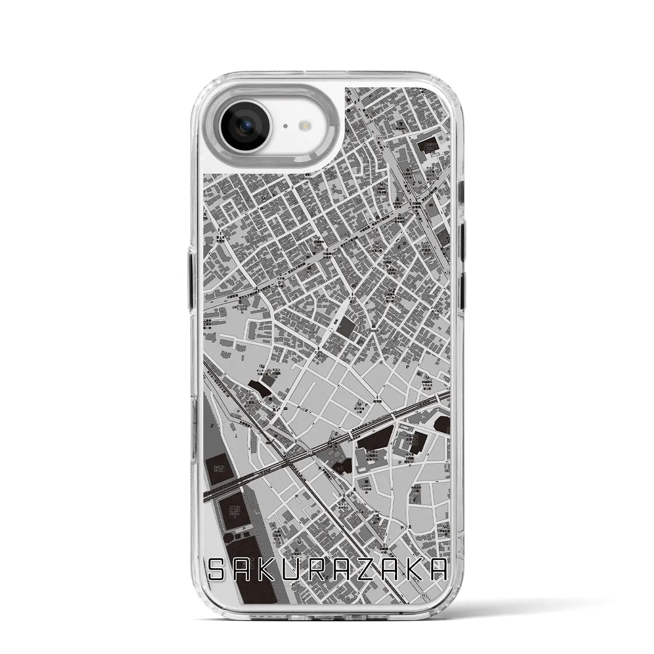 【桜坂(東京都)】地図柄iPhoneケース(MagSafeタイプ)