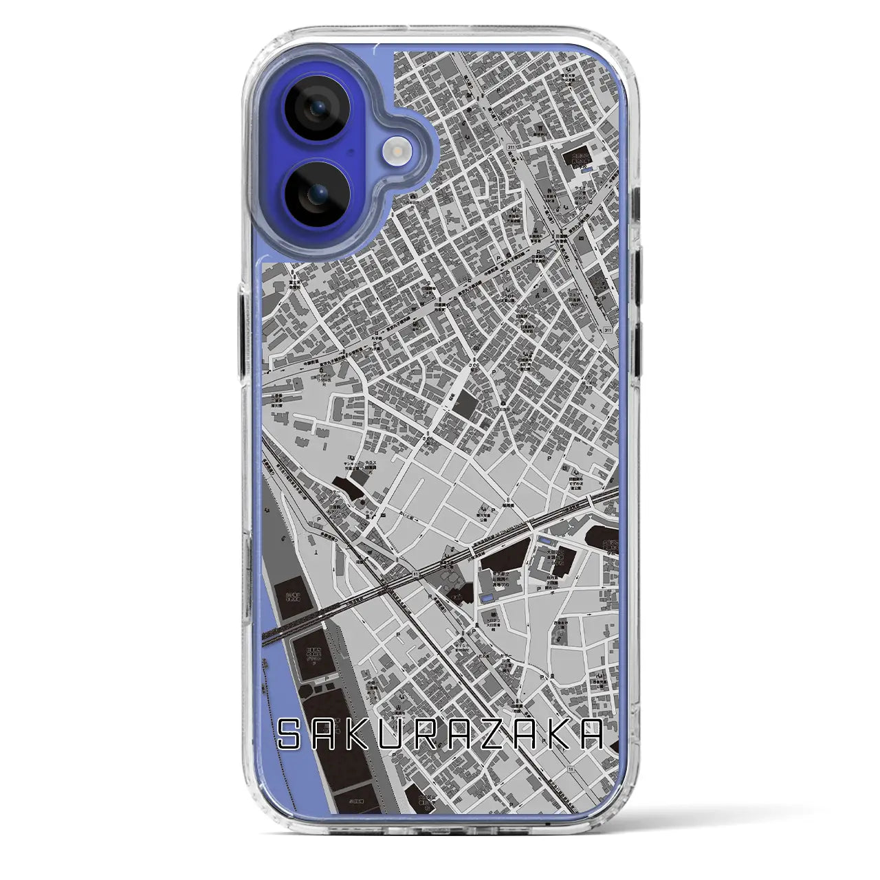 【桜坂(東京都)】地図柄iPhoneケース(MagSafeタイプ)