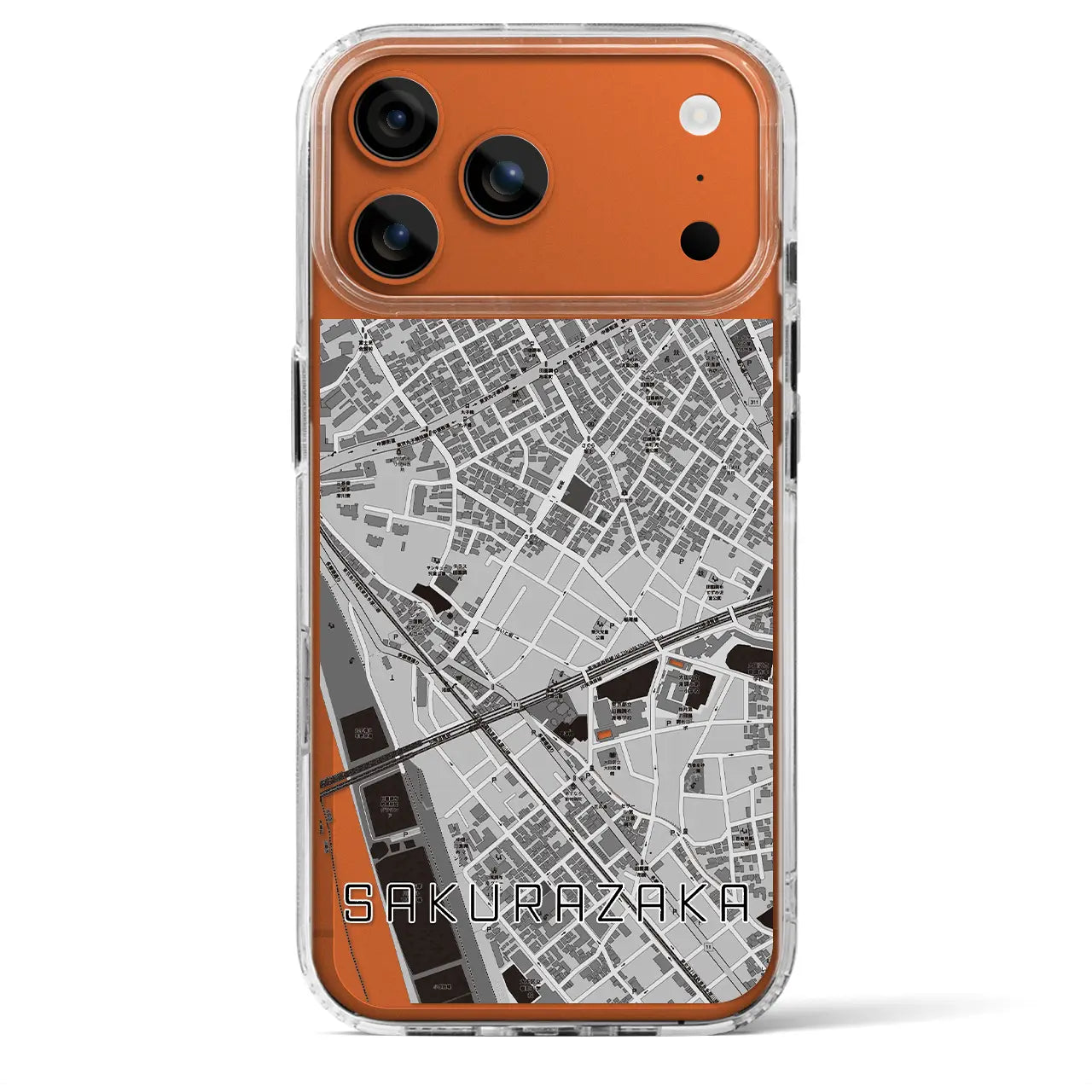 【桜坂(東京都)】地図柄iPhoneケース(MagSafeタイプ)