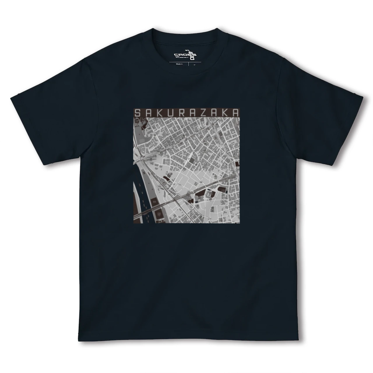 【桜坂(東京都)】地図柄ヘビーウェイトTシャツ