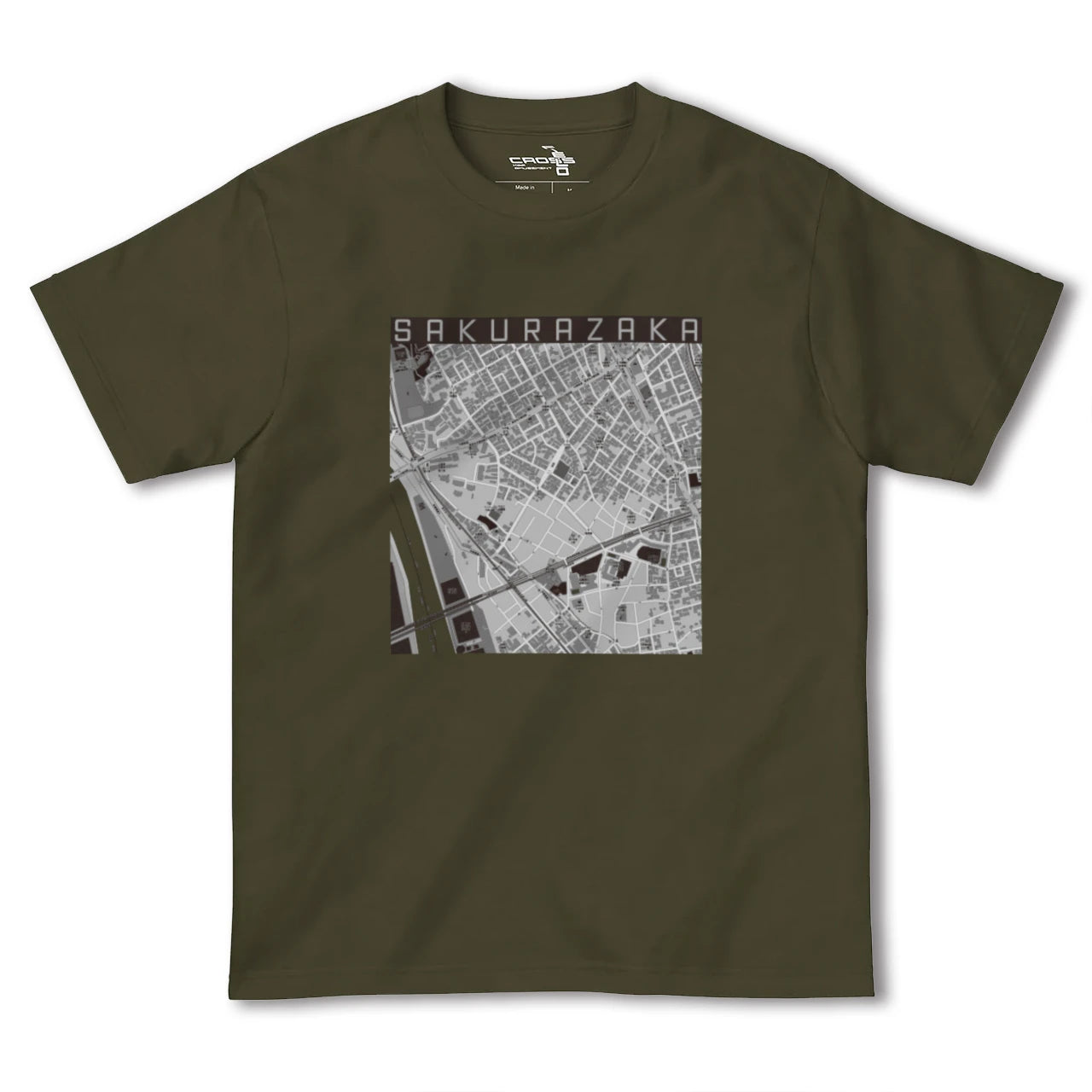 【桜坂(東京都)】地図柄ヘビーウェイトTシャツ