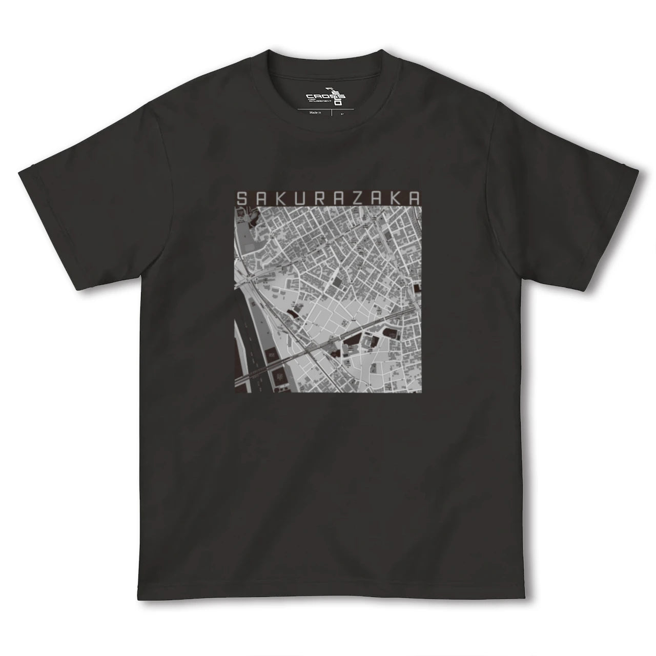 【桜坂(東京都)】地図柄ヘビーウェイトTシャツ