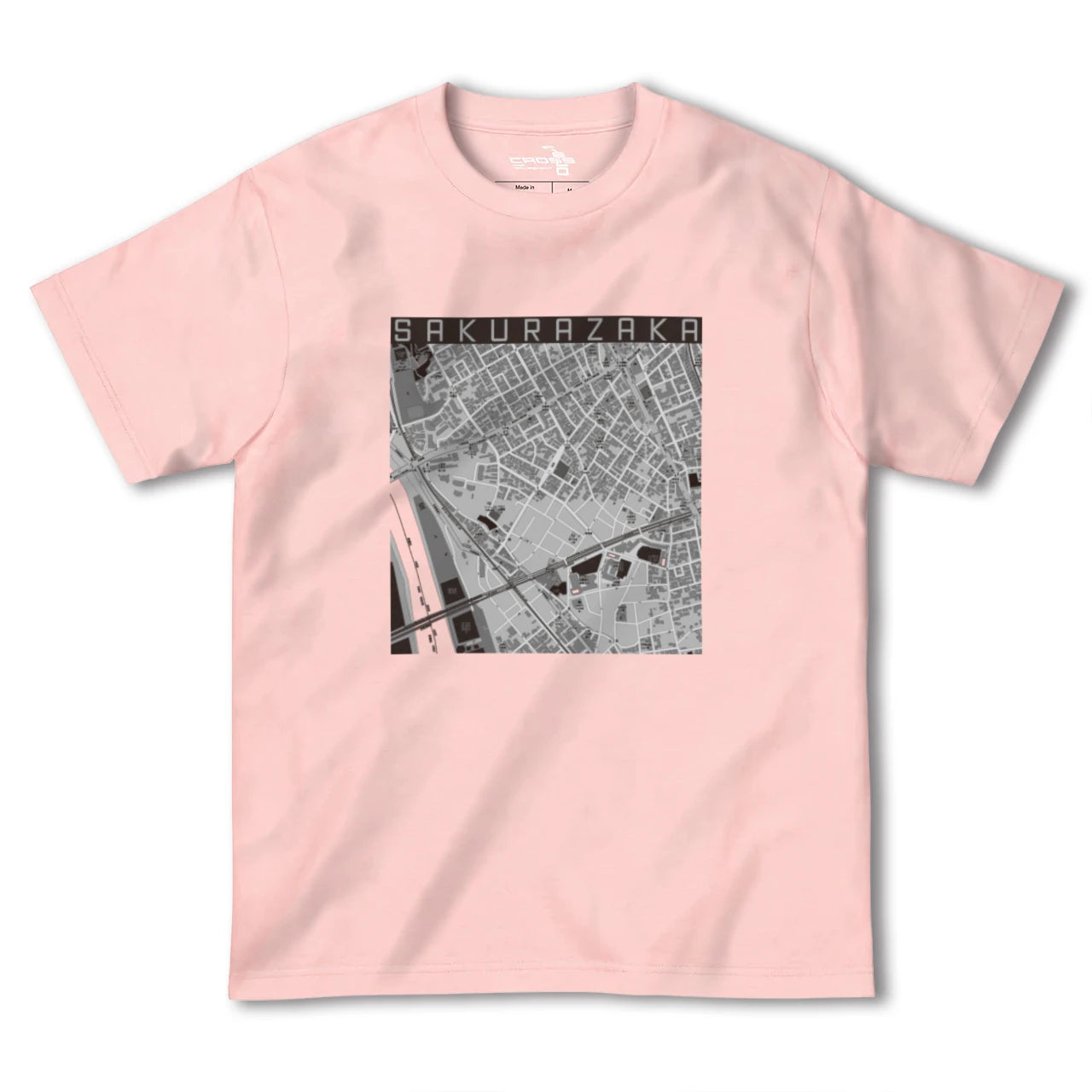 【桜坂(東京都)】地図柄ヘビーウェイトTシャツ