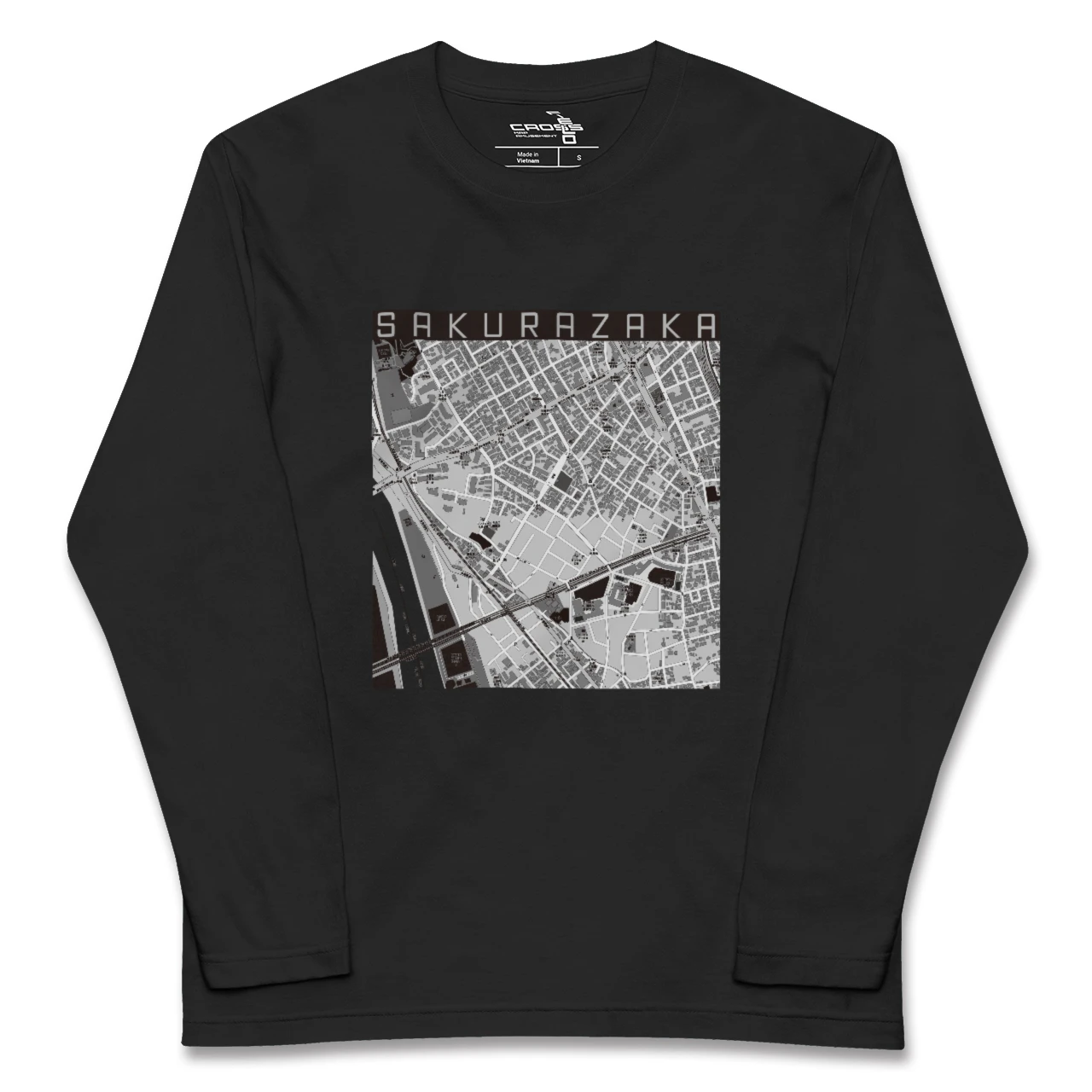 【桜坂(東京都)】地図柄ロングスリーブTシャツ