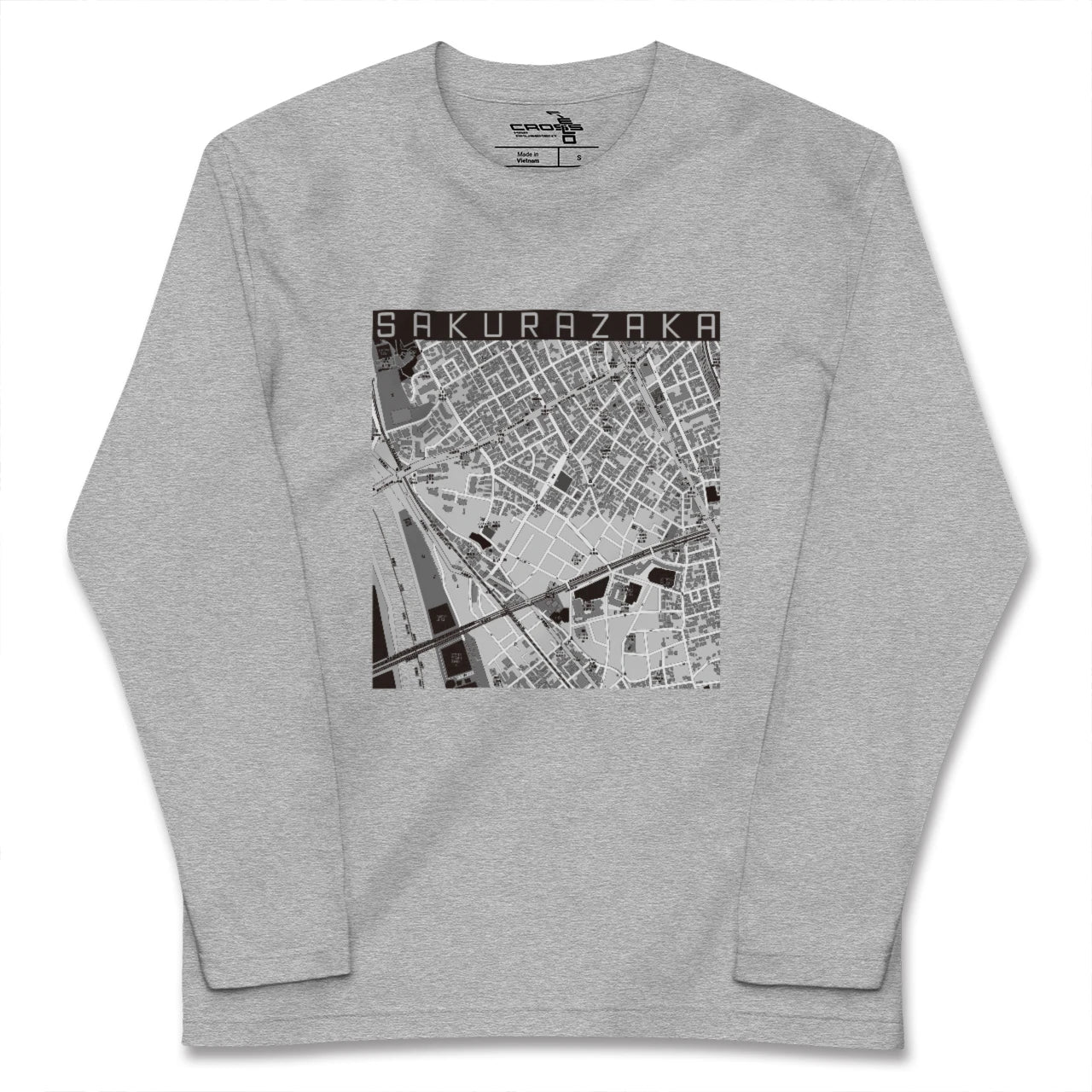 【桜坂(東京都)】地図柄ロングスリーブTシャツ