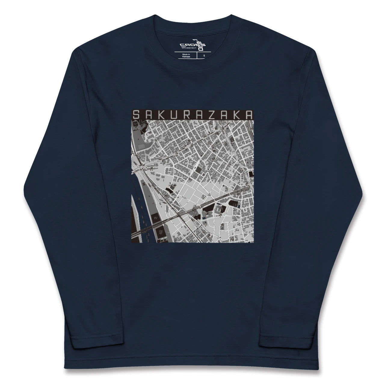 【桜坂(東京都)】地図柄ロングスリーブTシャツ