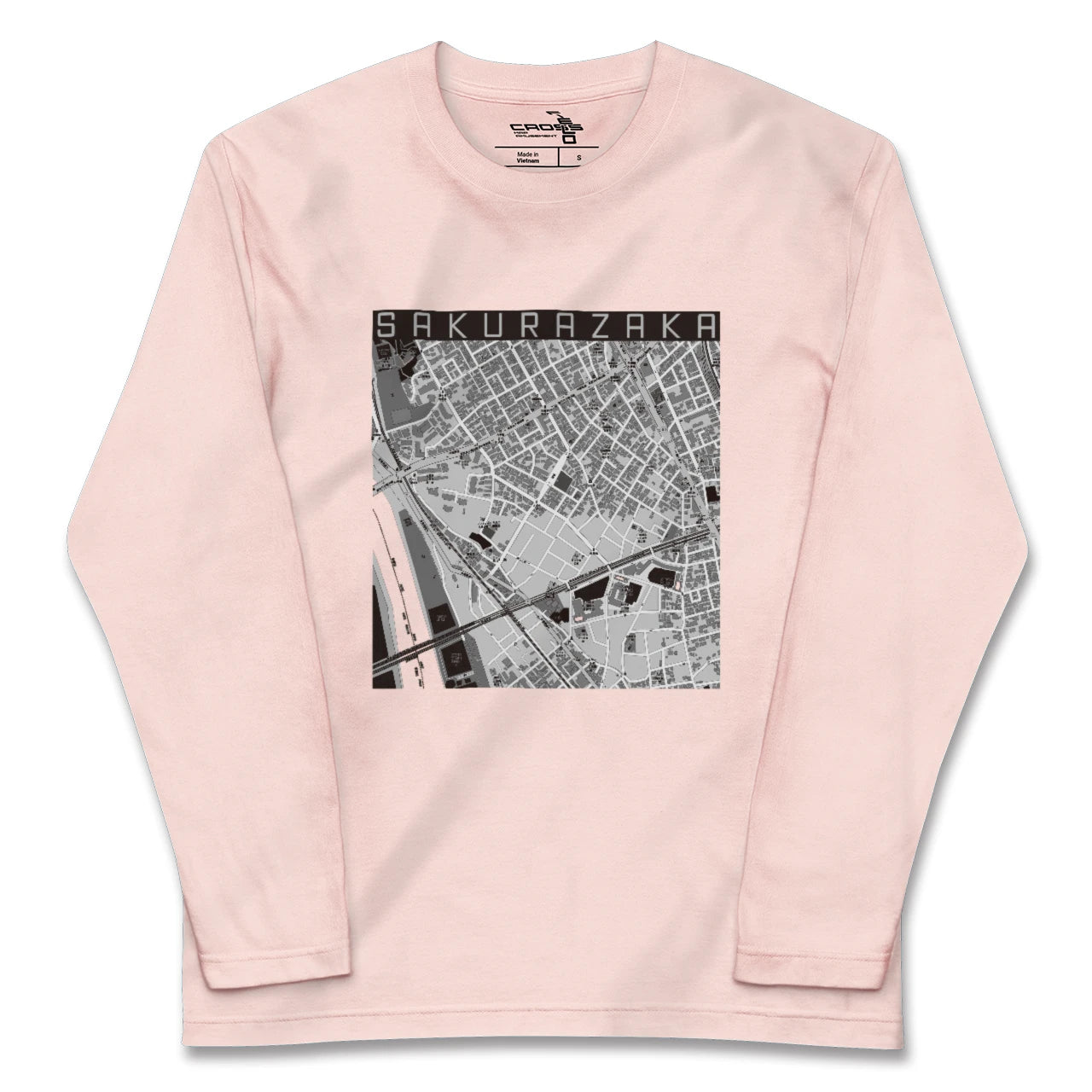 【桜坂(東京都)】地図柄ロングスリーブTシャツ