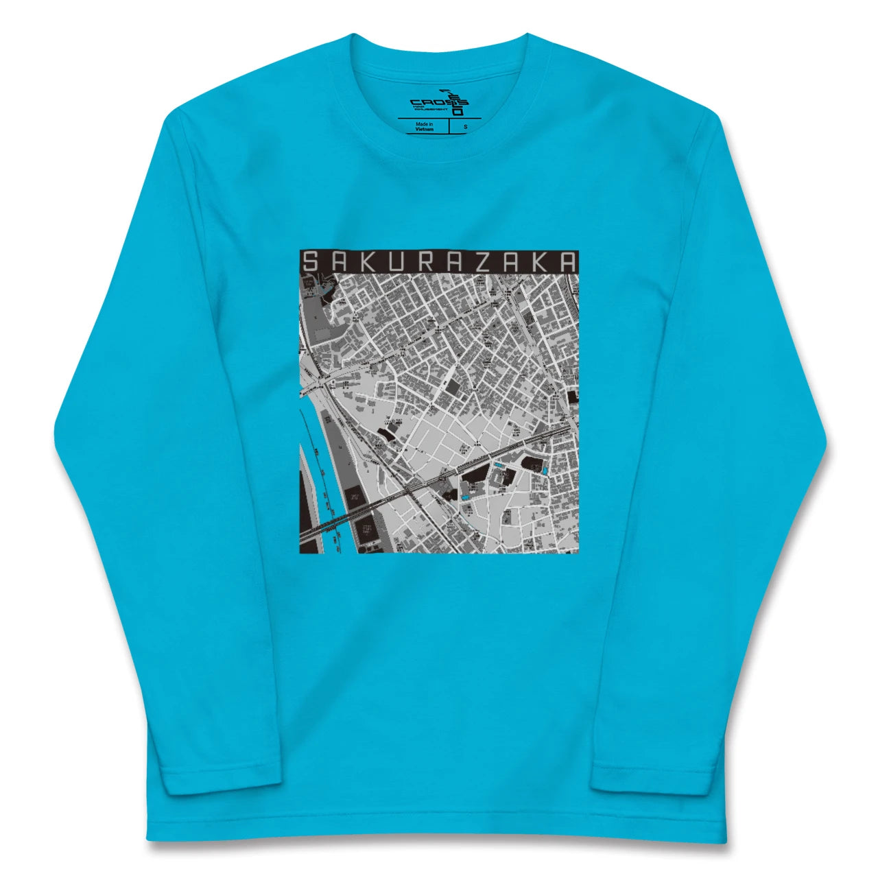 【桜坂(東京都)】地図柄ロングスリーブTシャツ