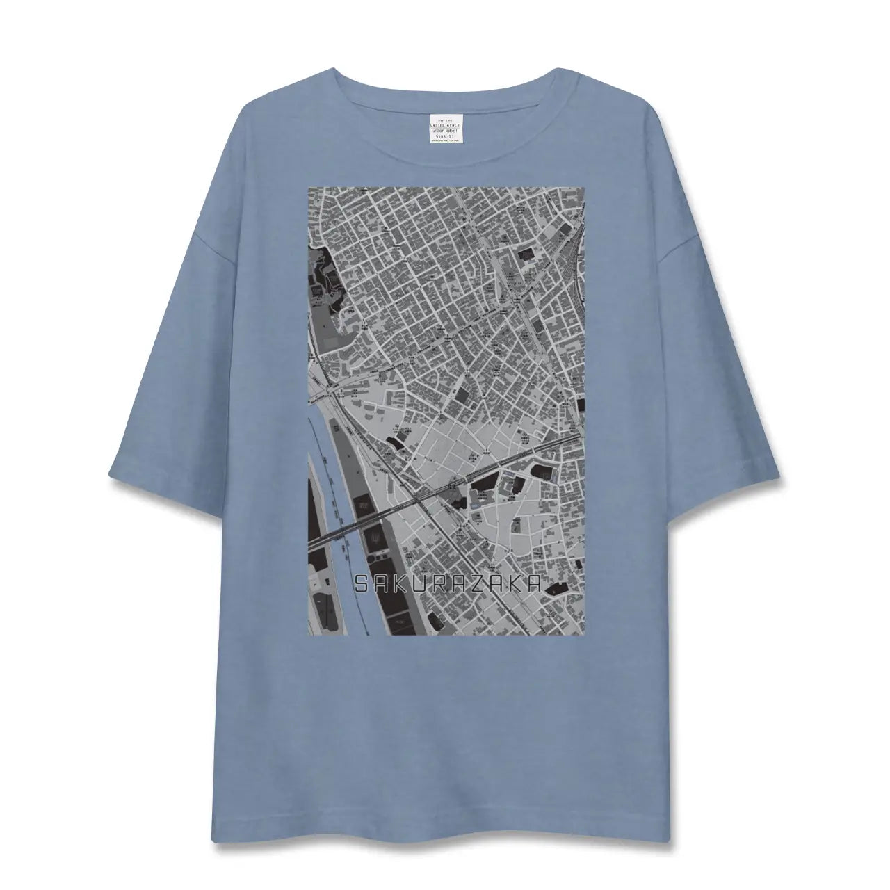 【桜坂(東京都)】地図柄ビッグシルエットTシャツ