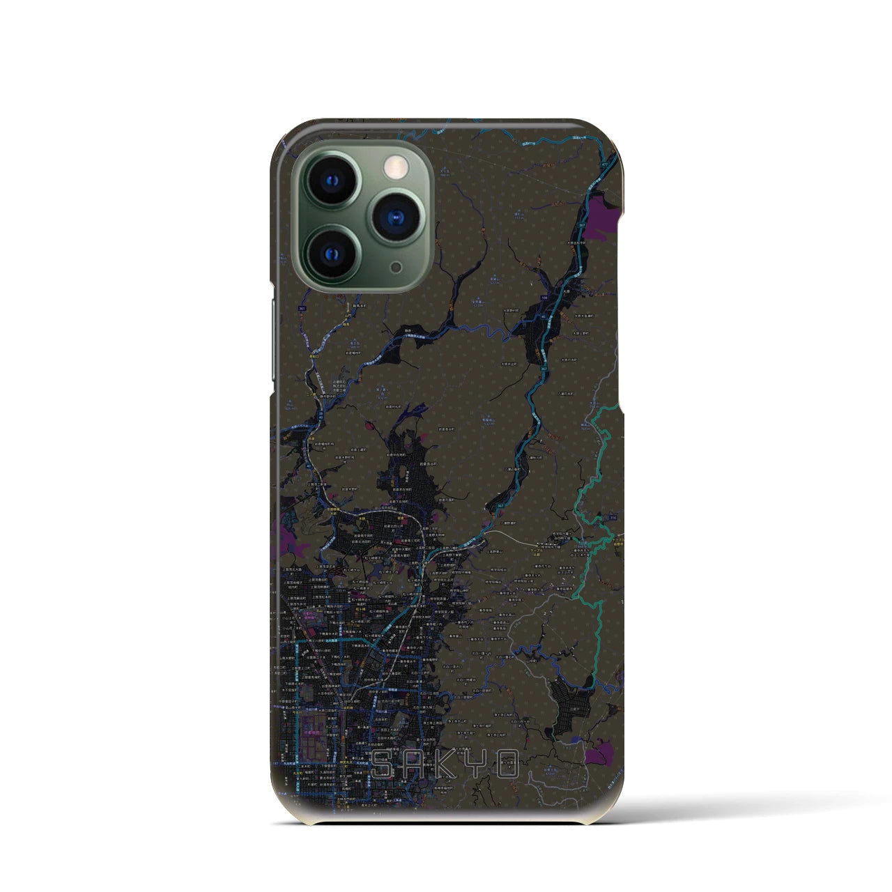 【左京(京都府)】地図柄iPhoneケース(バックカバータイプ)