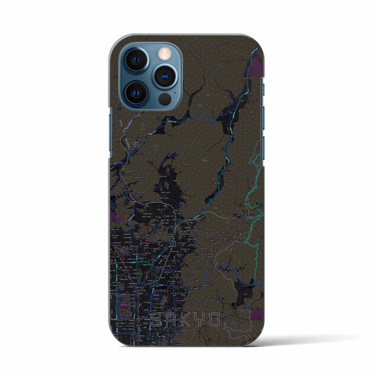 【左京(京都府)】地図柄iPhoneケース(バックカバータイプ)