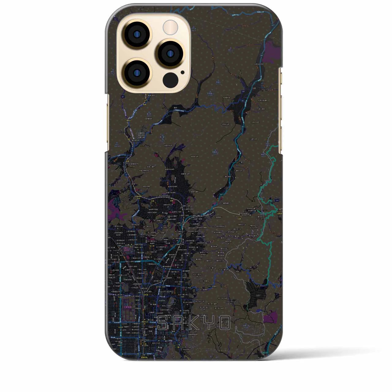 【左京(京都府)】地図柄iPhoneケース(バックカバータイプ)