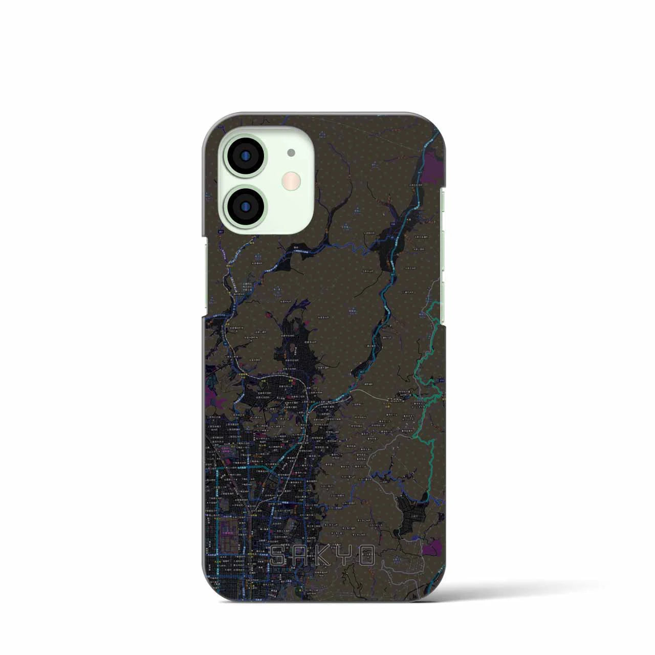 【左京(京都府)】地図柄iPhoneケース(バックカバータイプ)