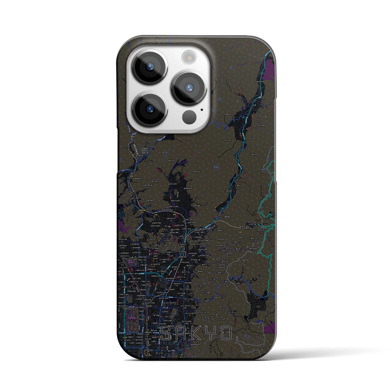 【左京(京都府)】地図柄iPhoneケース(バックカバータイプ)
