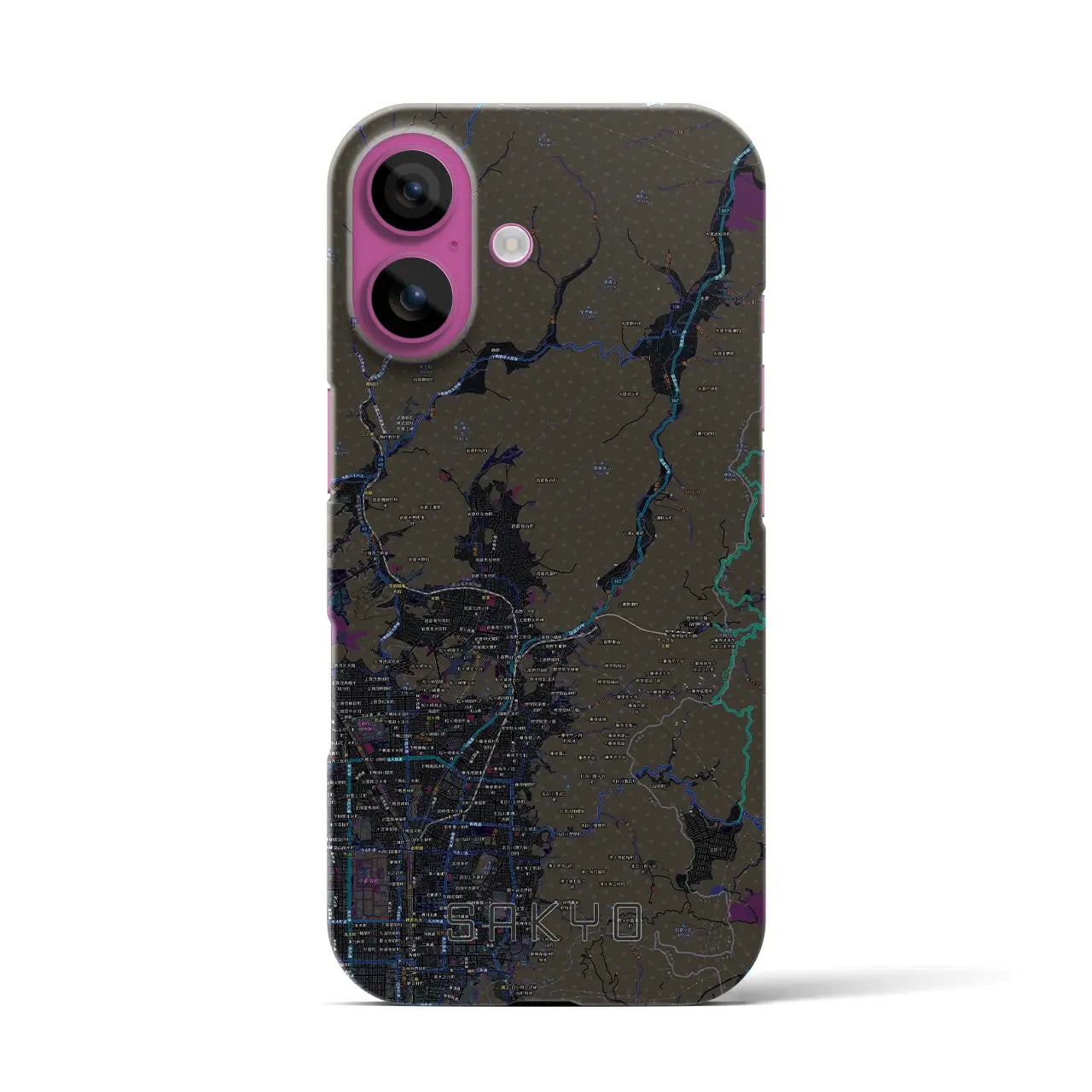 【左京(京都府)】地図柄iPhoneケース(バックカバータイプ)