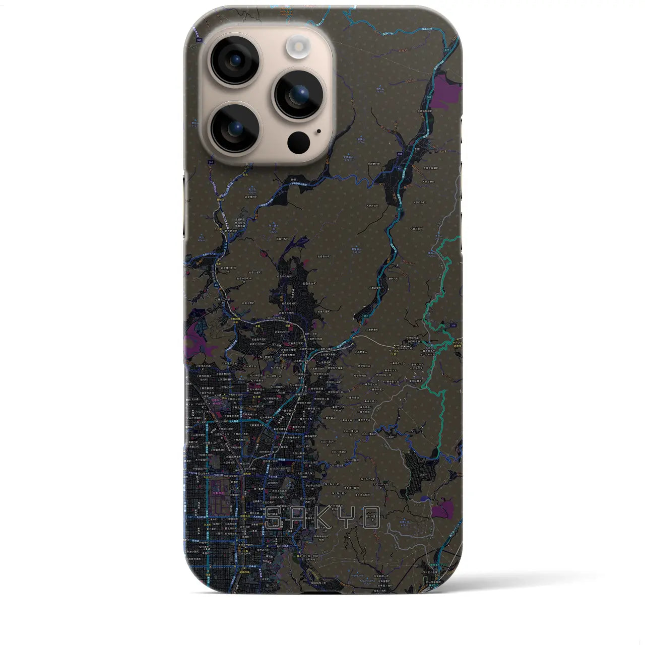 【左京(京都府)】地図柄iPhoneケース(バックカバータイプ)