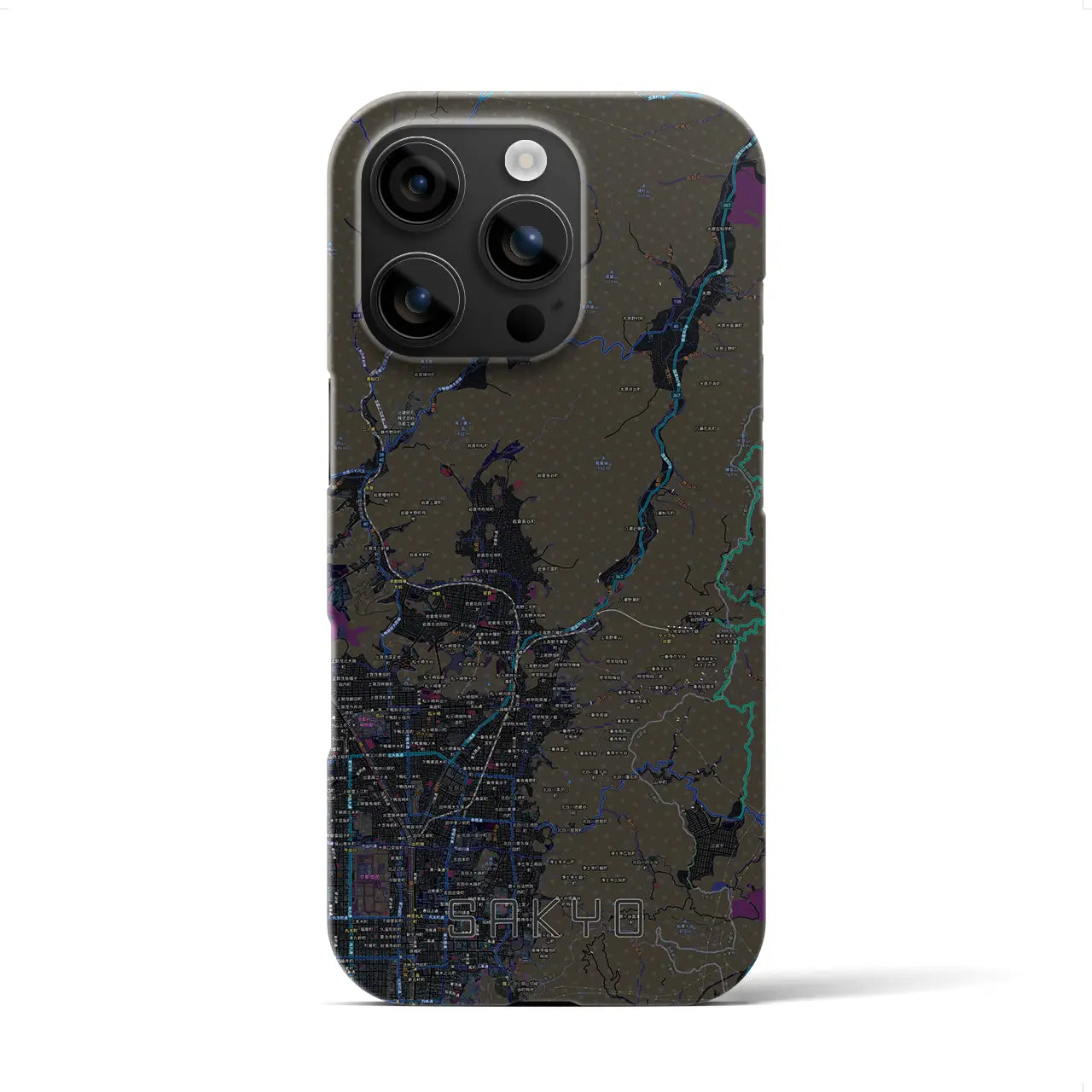 【左京(京都府)】地図柄iPhoneケース(バックカバータイプ)