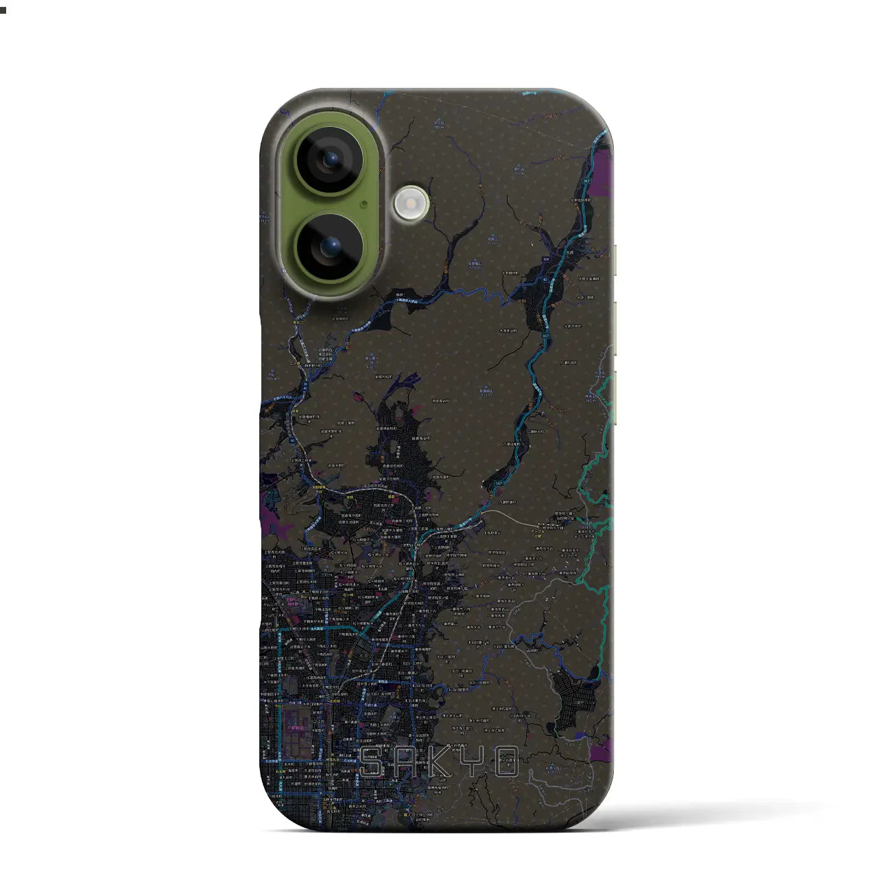 【左京(京都府)】地図柄iPhoneケース(バックカバータイプ)