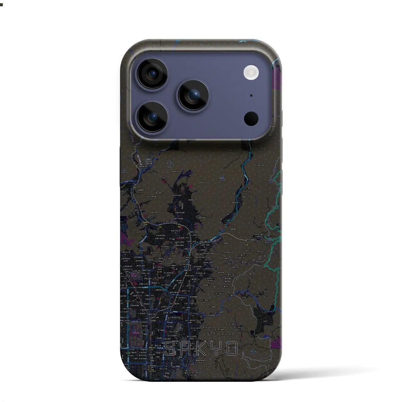 【左京(京都府)】地図柄iPhoneケース(バックカバータイプ)