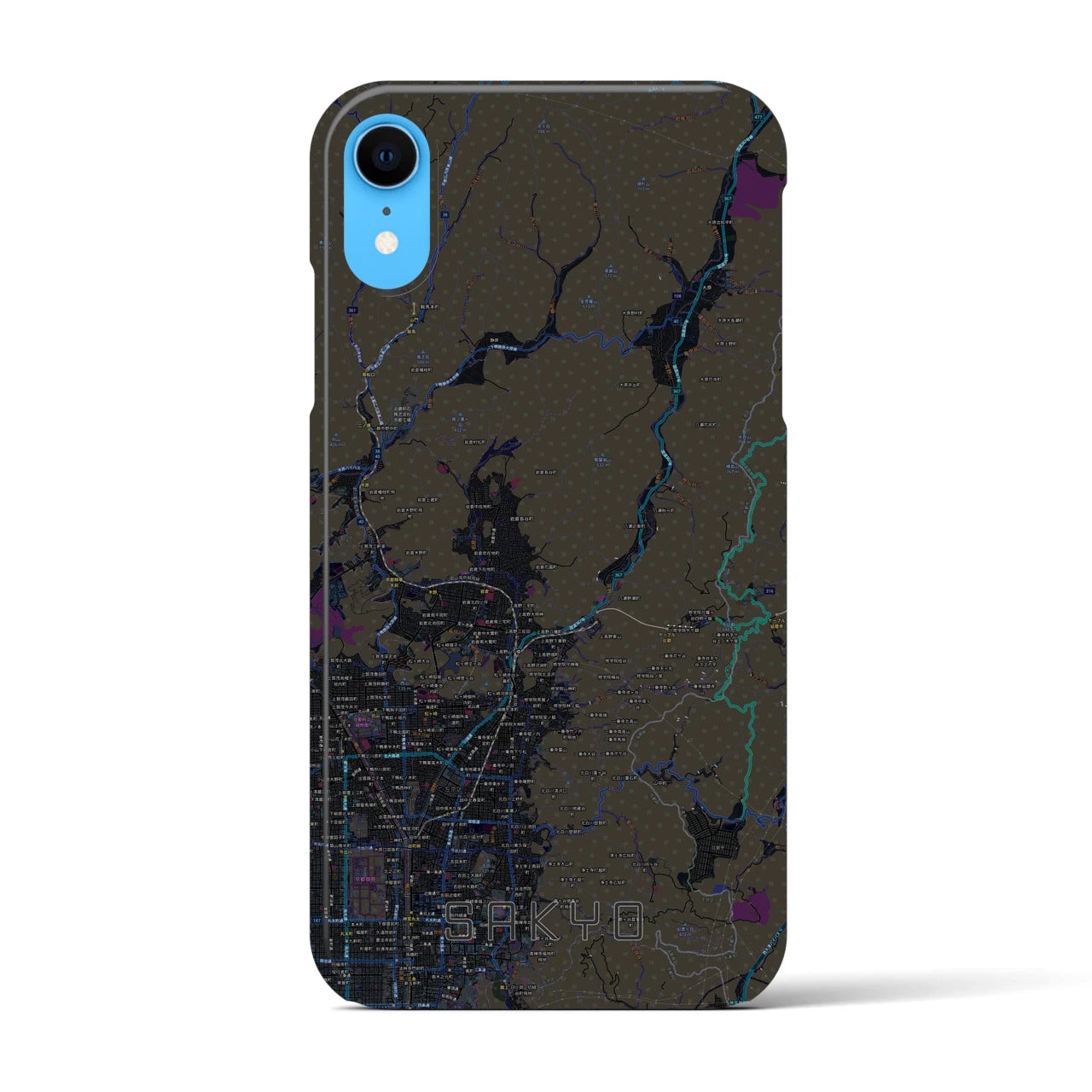【左京(京都府)】地図柄iPhoneケース(バックカバータイプ)