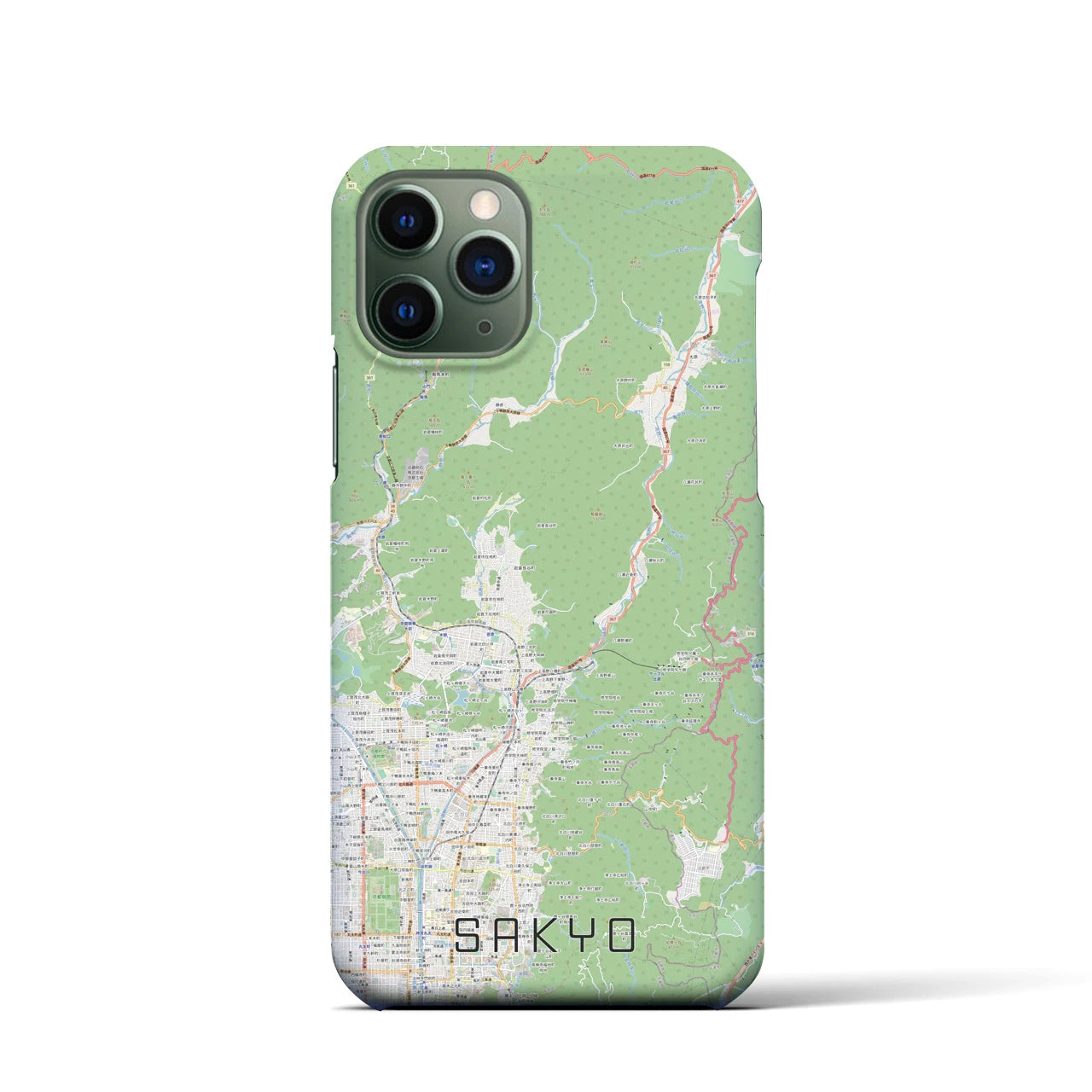 【左京(京都府)】地図柄iPhoneケース(バックカバータイプ)