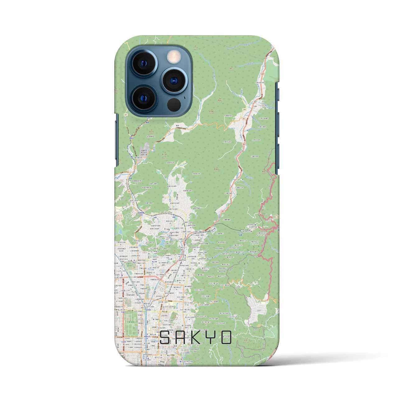 【左京(京都府)】地図柄iPhoneケース(バックカバータイプ)