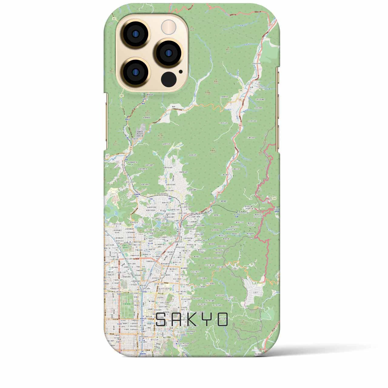 【左京(京都府)】地図柄iPhoneケース(バックカバータイプ)