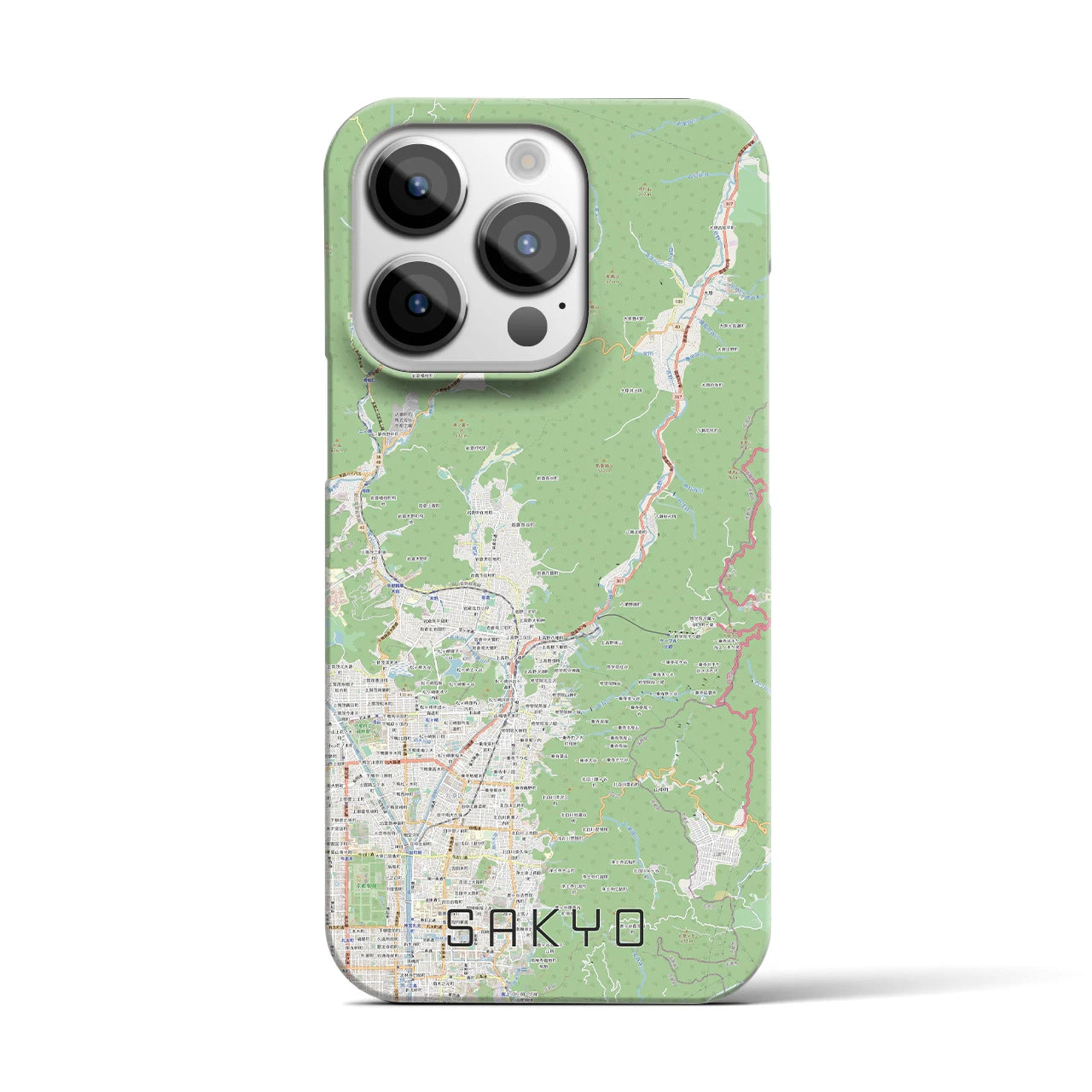 【左京(京都府)】地図柄iPhoneケース(バックカバータイプ)